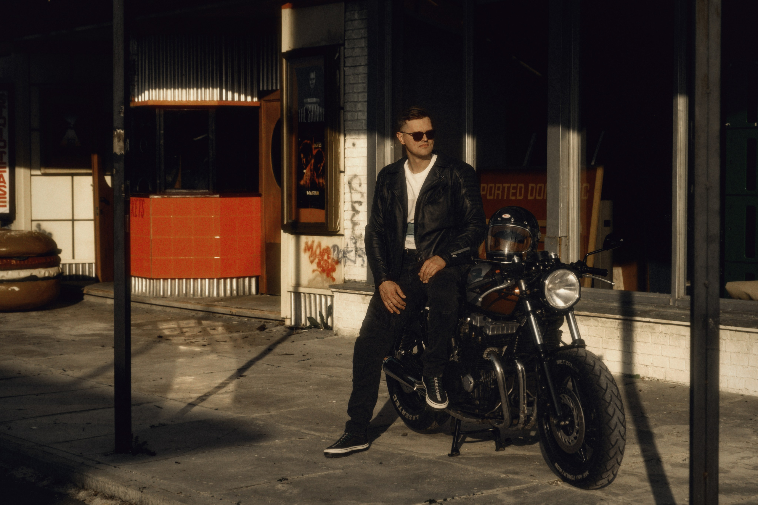 Café Racer Style Photography — Brutal Man & Custom Bike