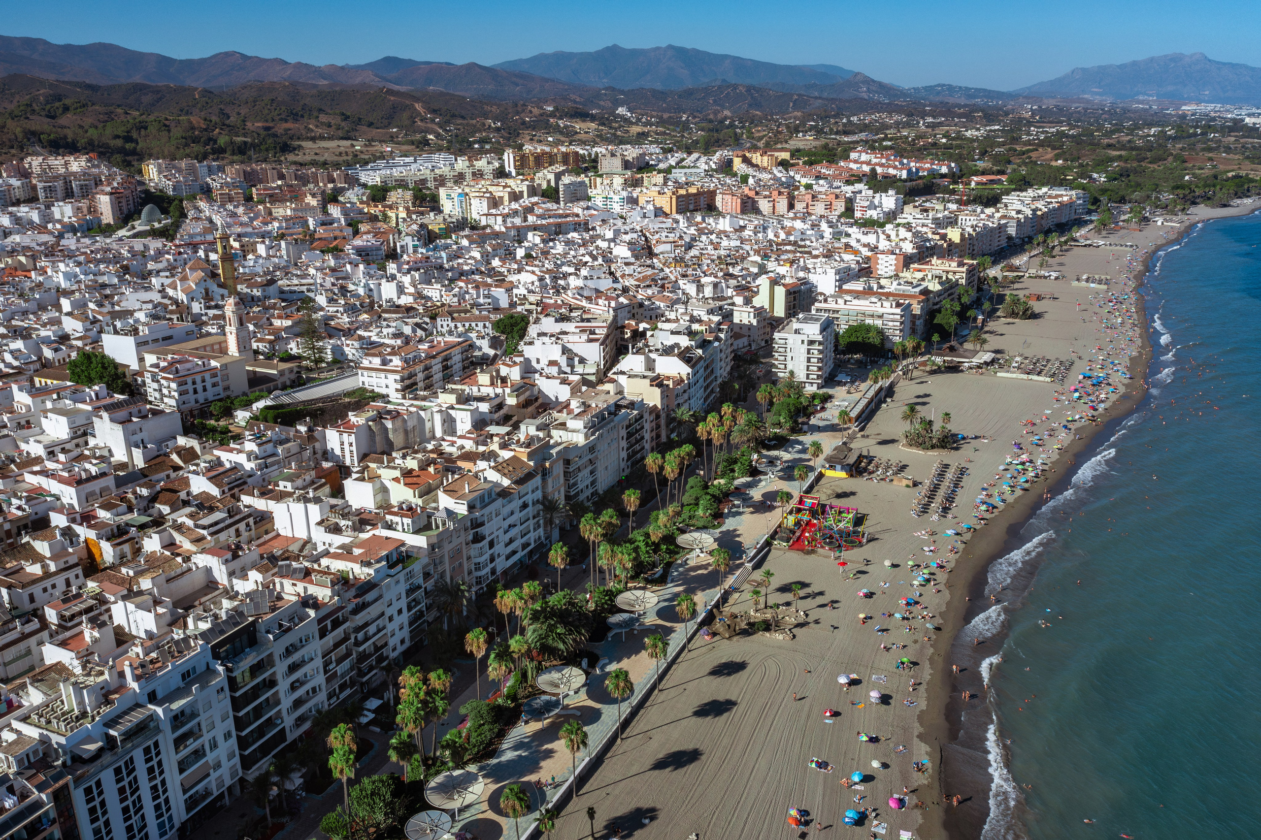 Estepona city and coastline from above, captured by local real estate photographer