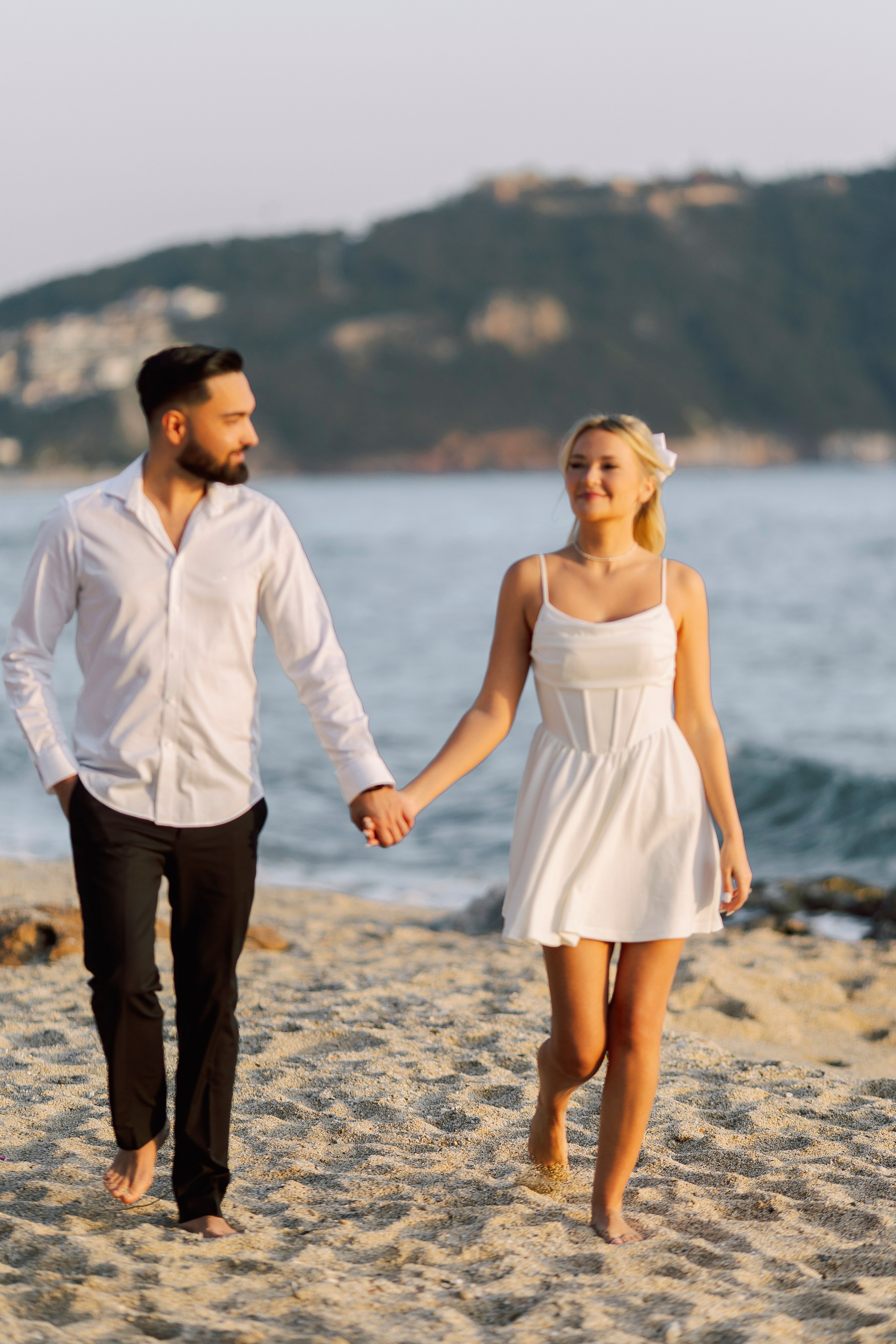 Пляжная фотосессия в Алании на закате | Съемка для пар. Алсу Девели | Свадебный и семейный фотограф в Турции Алании, Алания, Аланья, Сиде, Белеке, Анталия