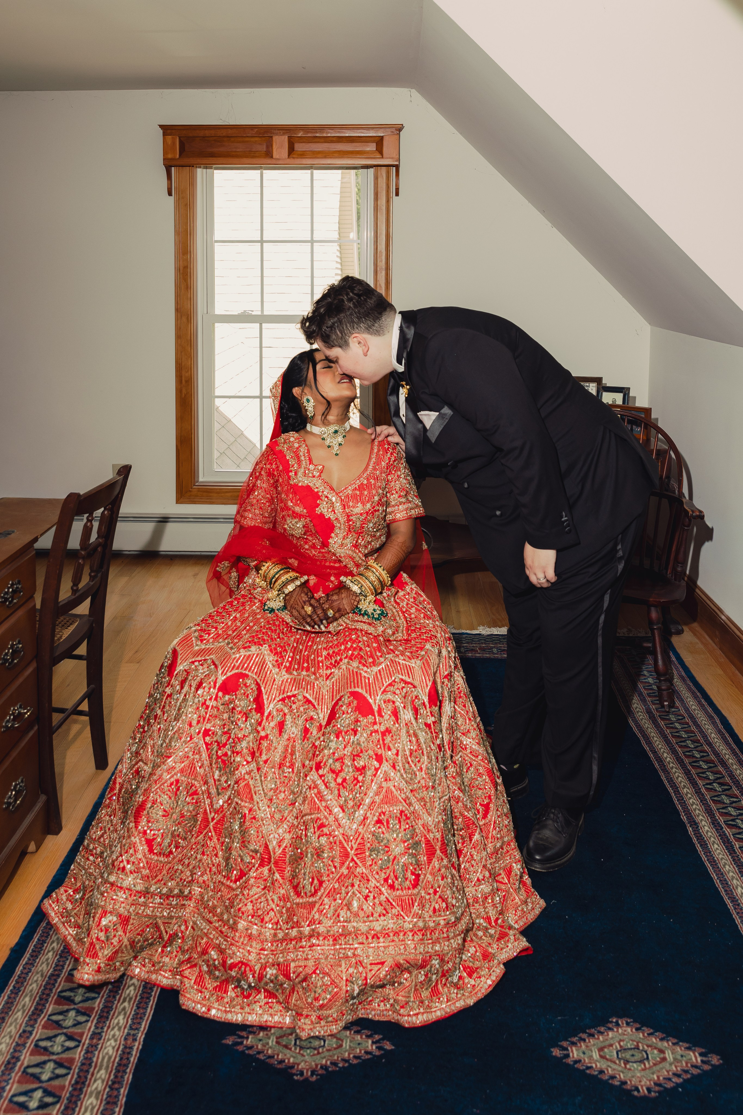 Two-Bride Multicultural Wedding in New Hampshire | Haldi & Nikah