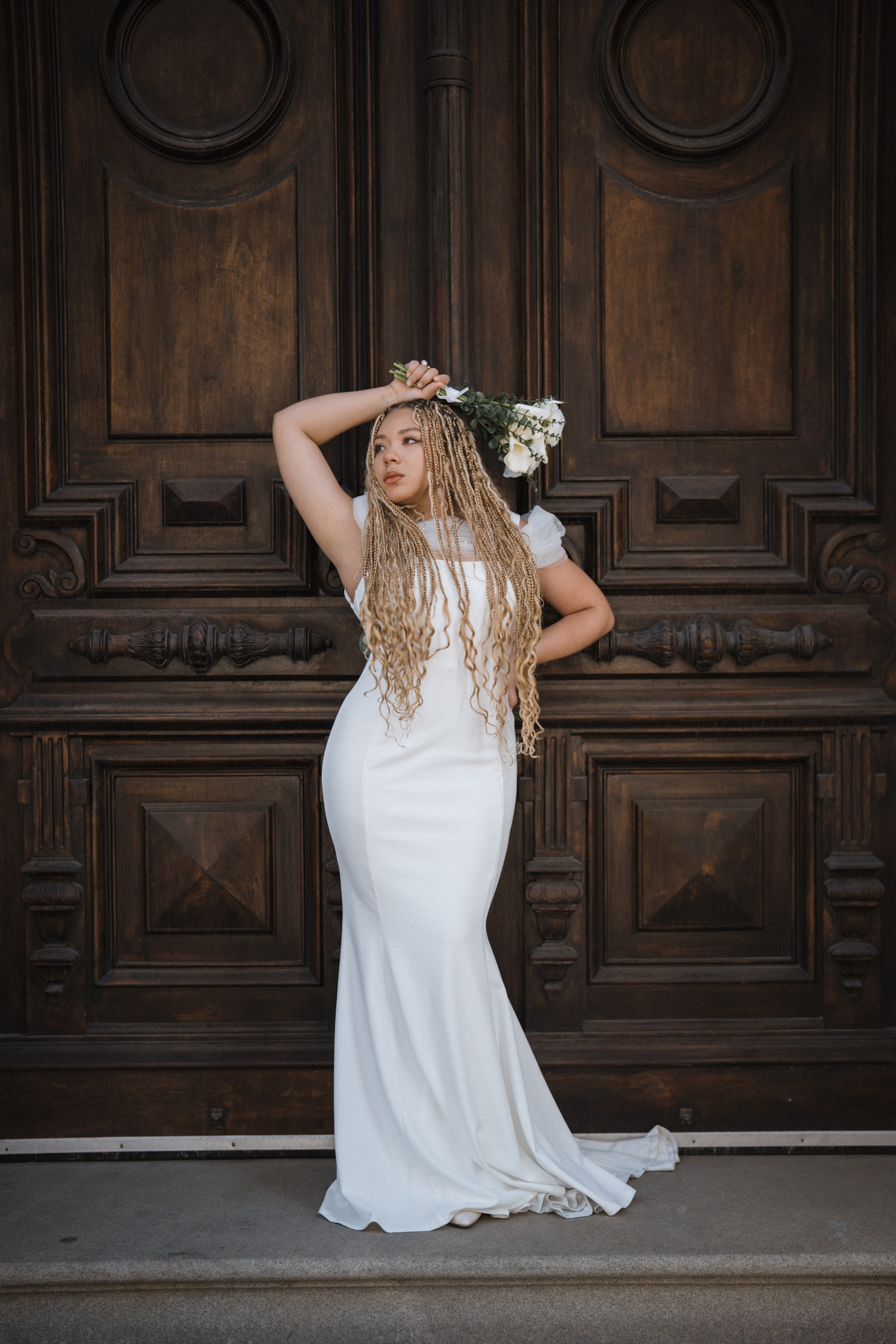 Raquel as a bride. Portrait and wedding photographer in New York