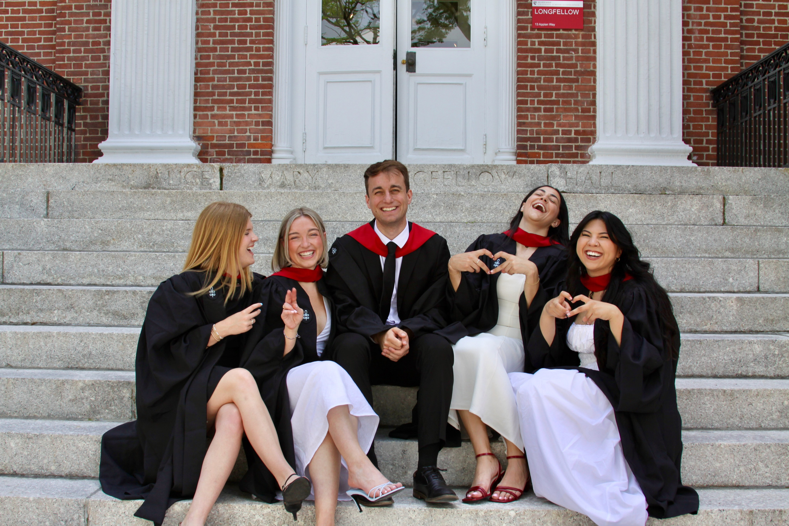 Masters graduation with Talia (group shoot). Kelly Sang, graduation and portrait photographer in Boston