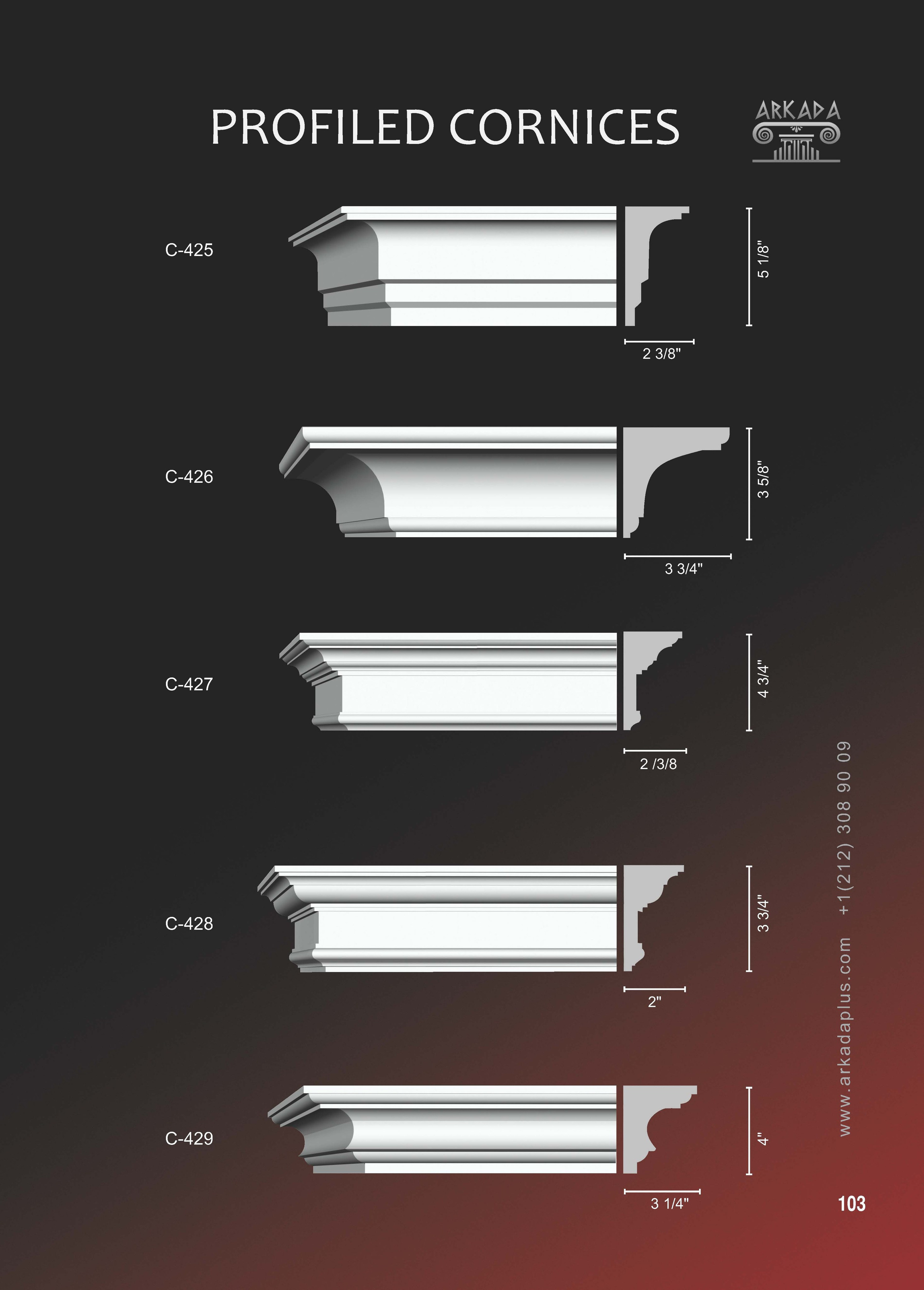 Catalog pages. Plaster molding