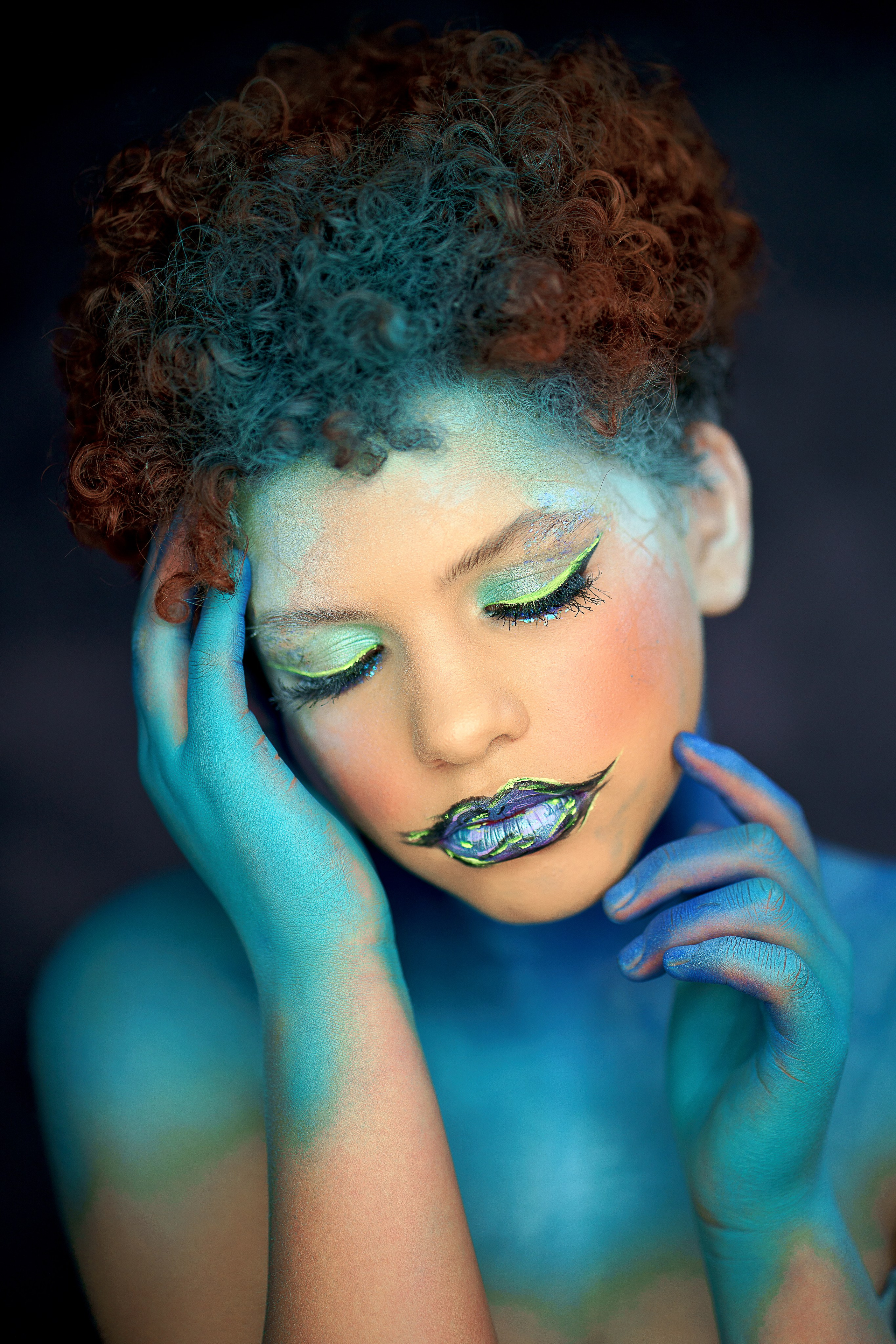 Creative makeup. Familien, Portrait und Konzeptualfotografie in Genf, Schweiz