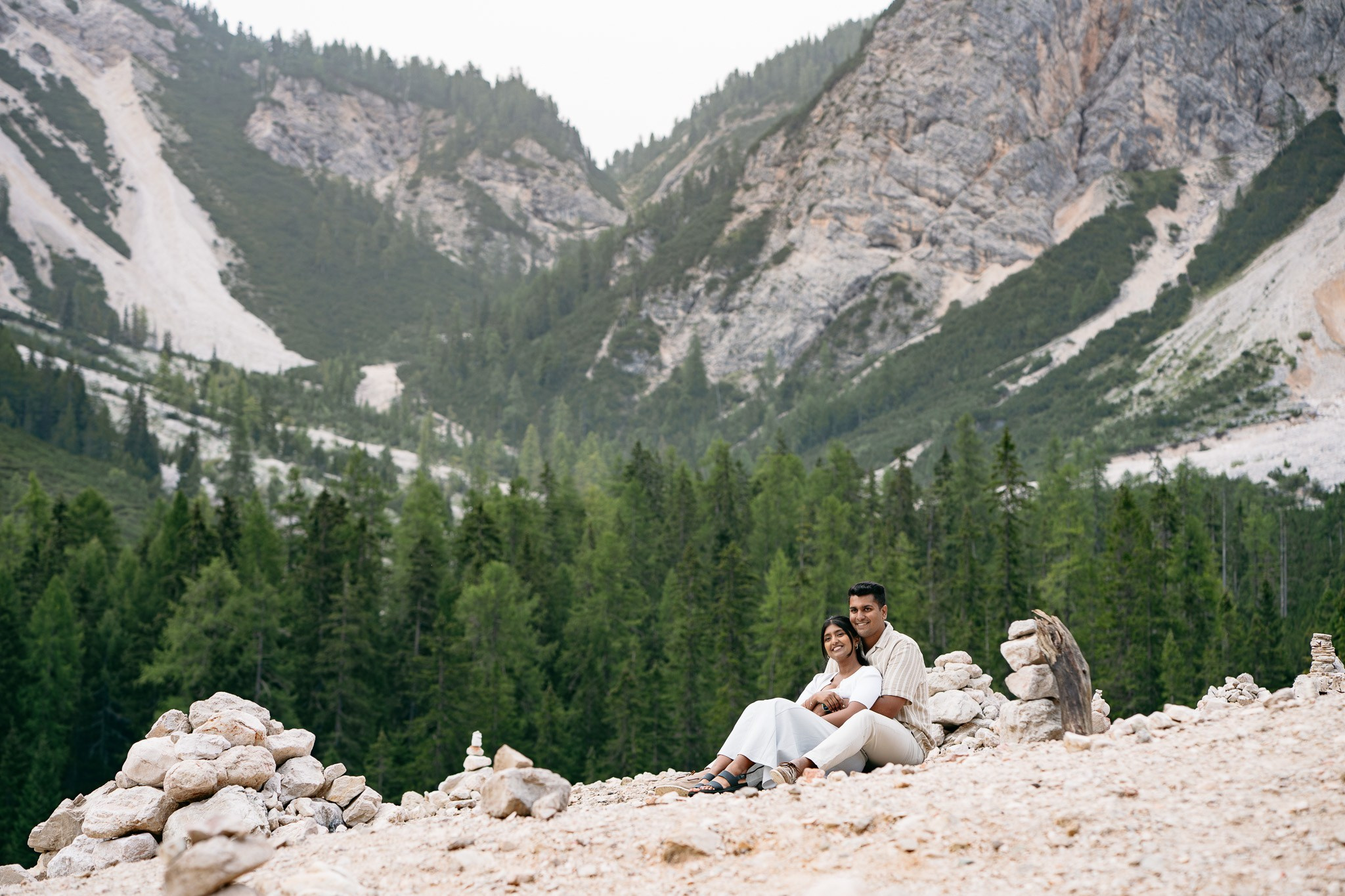 Lago di Braies proposal photographed at dawn beneath the peaks of South Tyrol.