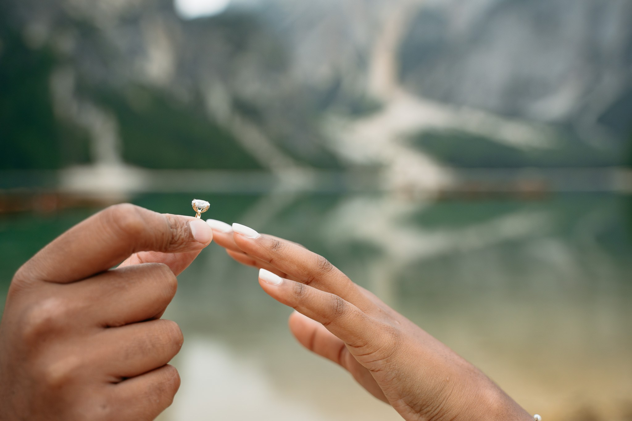 D & K (Lake Braies, Dolomites, Italy). Marriage Proposal Photographer in Verona, Lake Garda and Dolomites| Diana Fedrigo