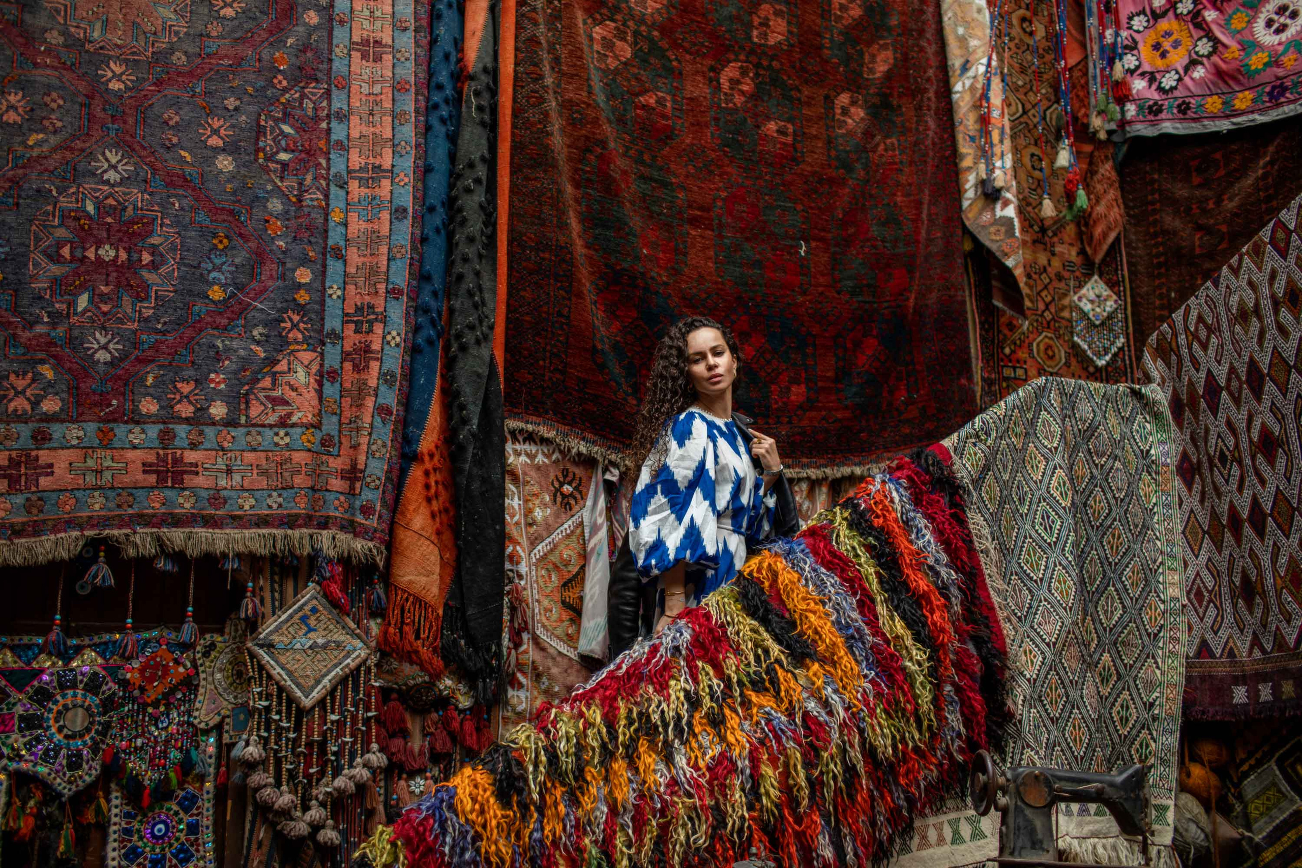 Solo Photoshoot in Kayseri with Wild Horse Herds. Julia Ganch I Fashion Wedding Photography I Cappadocia Turkey