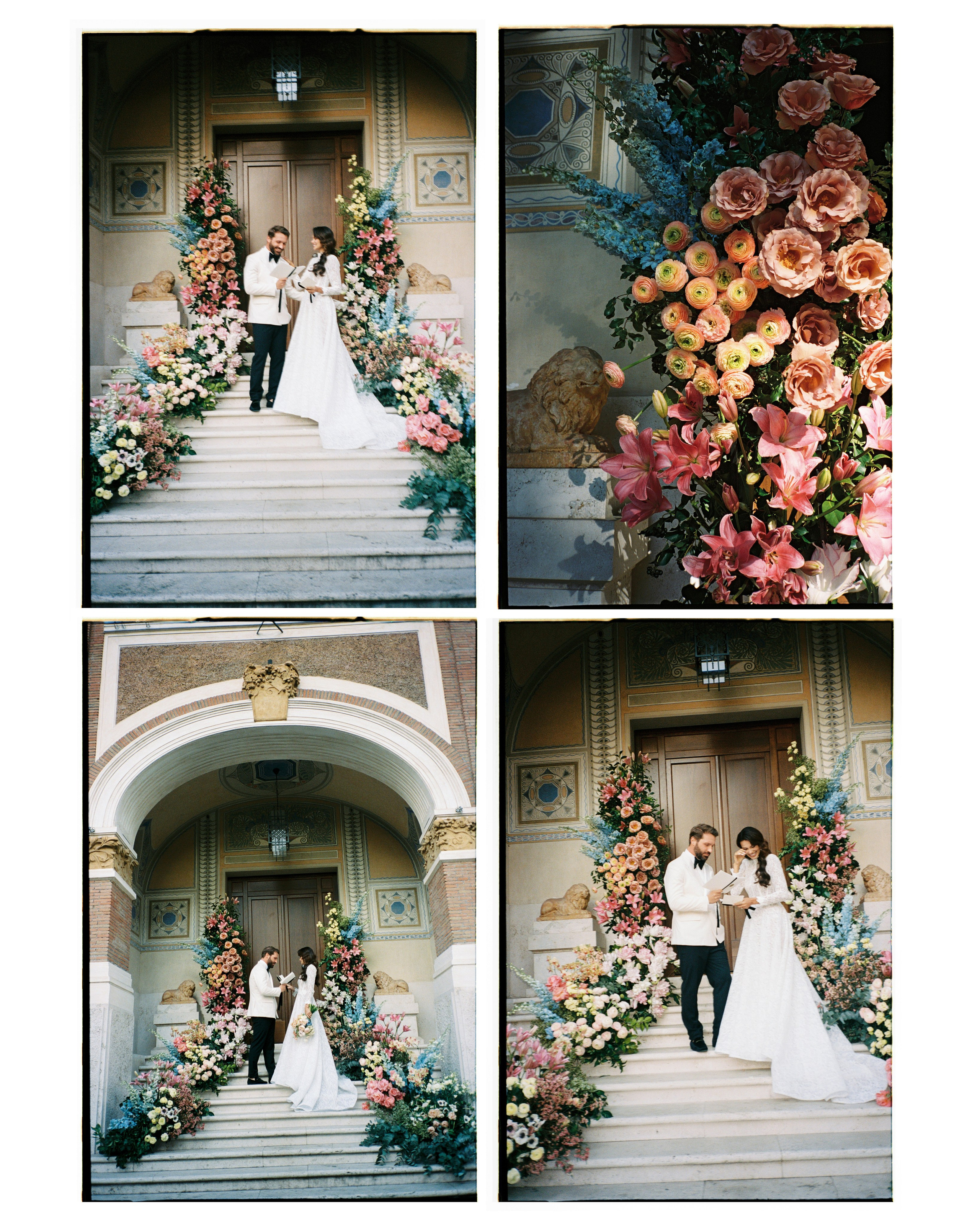Celebrate love in the heart of Rome with a stunning wedding photoshoot at Villa Clara. Shot on Kodak Portra 400 film