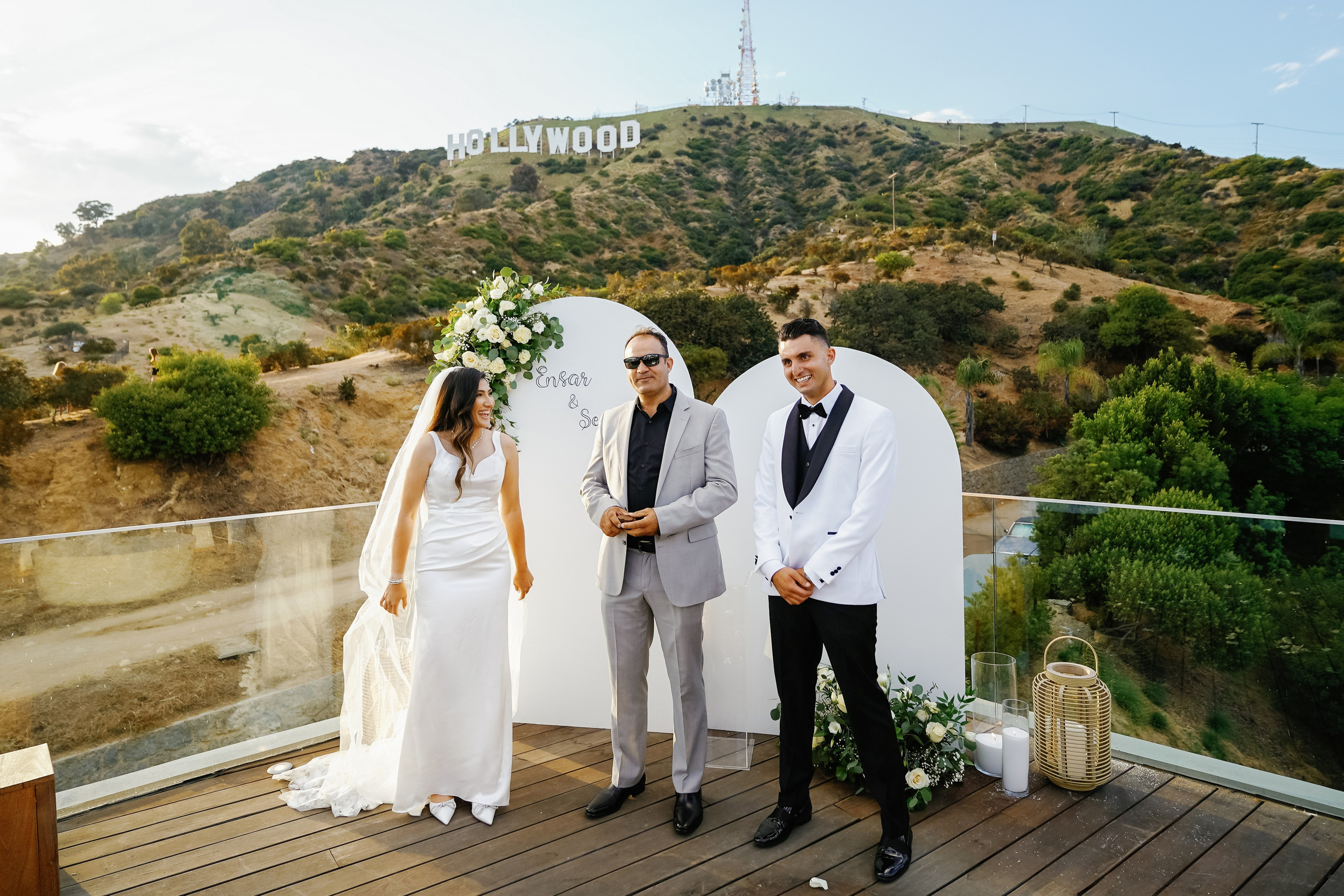 Wedding at the Hollywood Sign Venue, Los Angeles, California. Wedding Photography & Videography Team in California, Los Angeles, San Francisco, San Diego and Travel