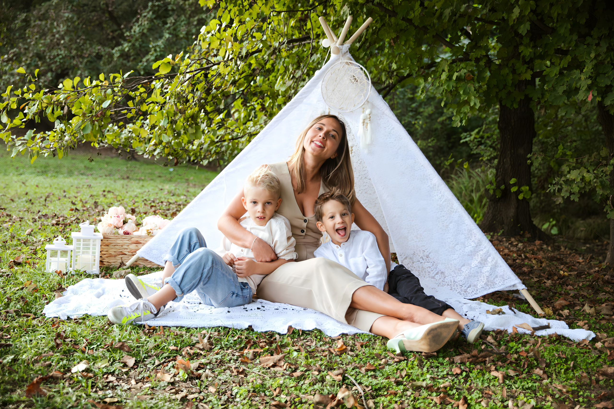 Maggie e la sua bellissima famiglia. Luci e Capricci Photography