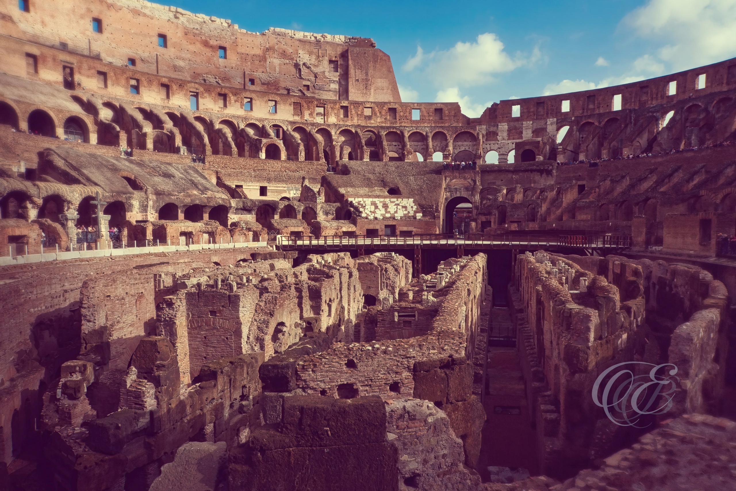 Rome Italy - The inside of the Colosseum  - Eduardo Bartoli Fine Art Photography - Interior view of the Colosseum in Rome, Italy – fine art photography by Eduardo Bartoli.