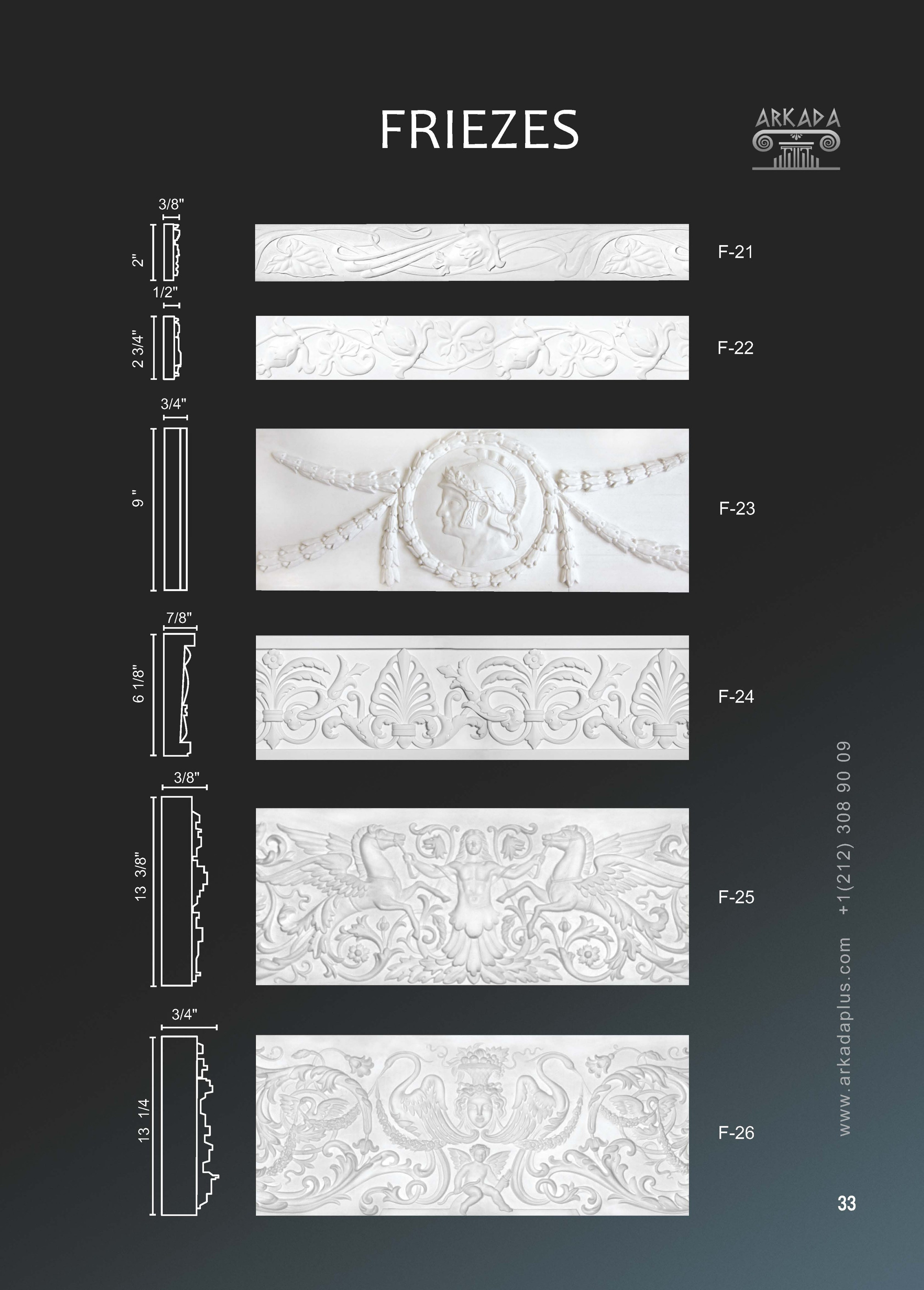 Catalog pages. Plaster molding