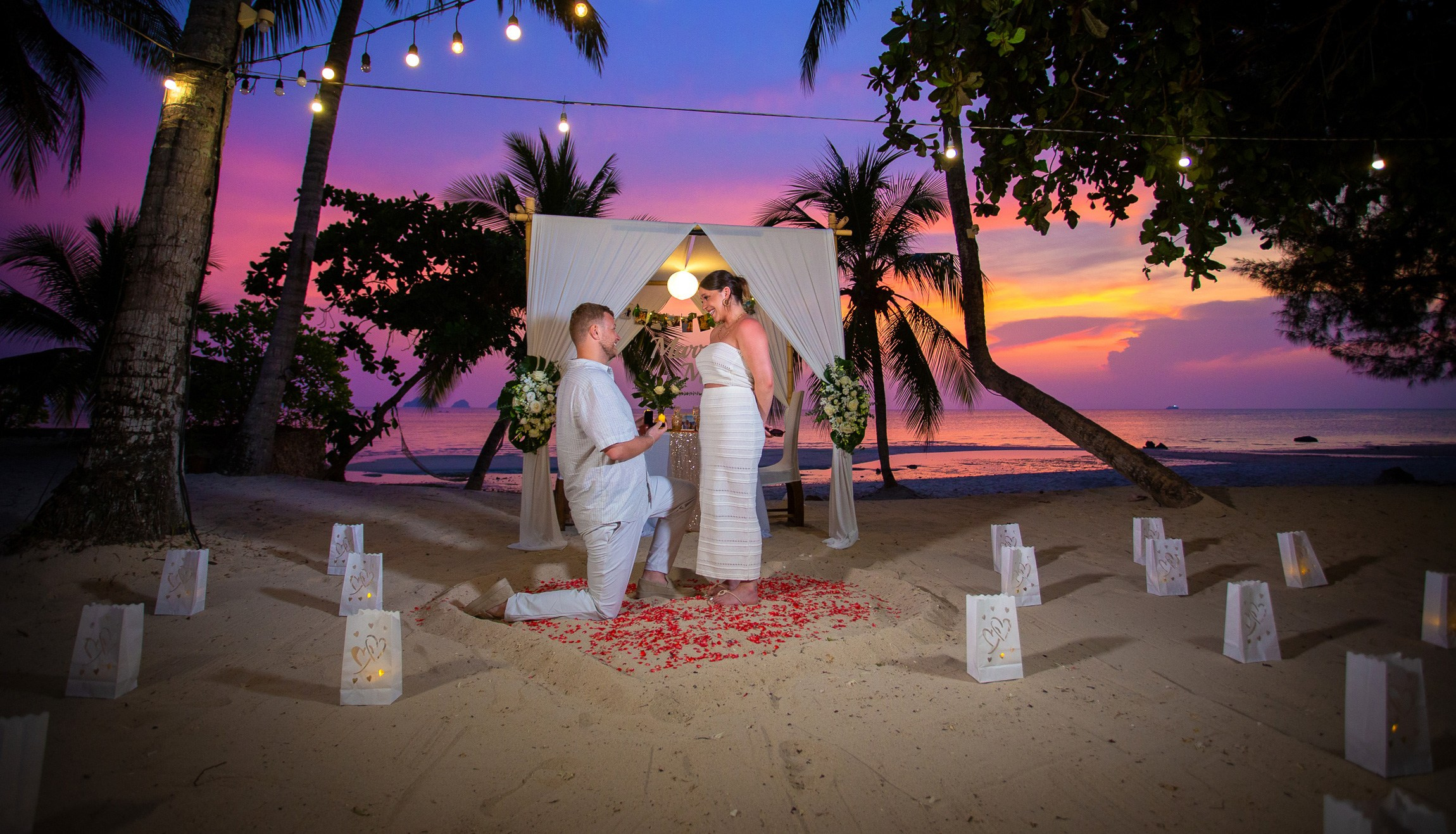 Romantic proposal on Koh Samui, Thailand