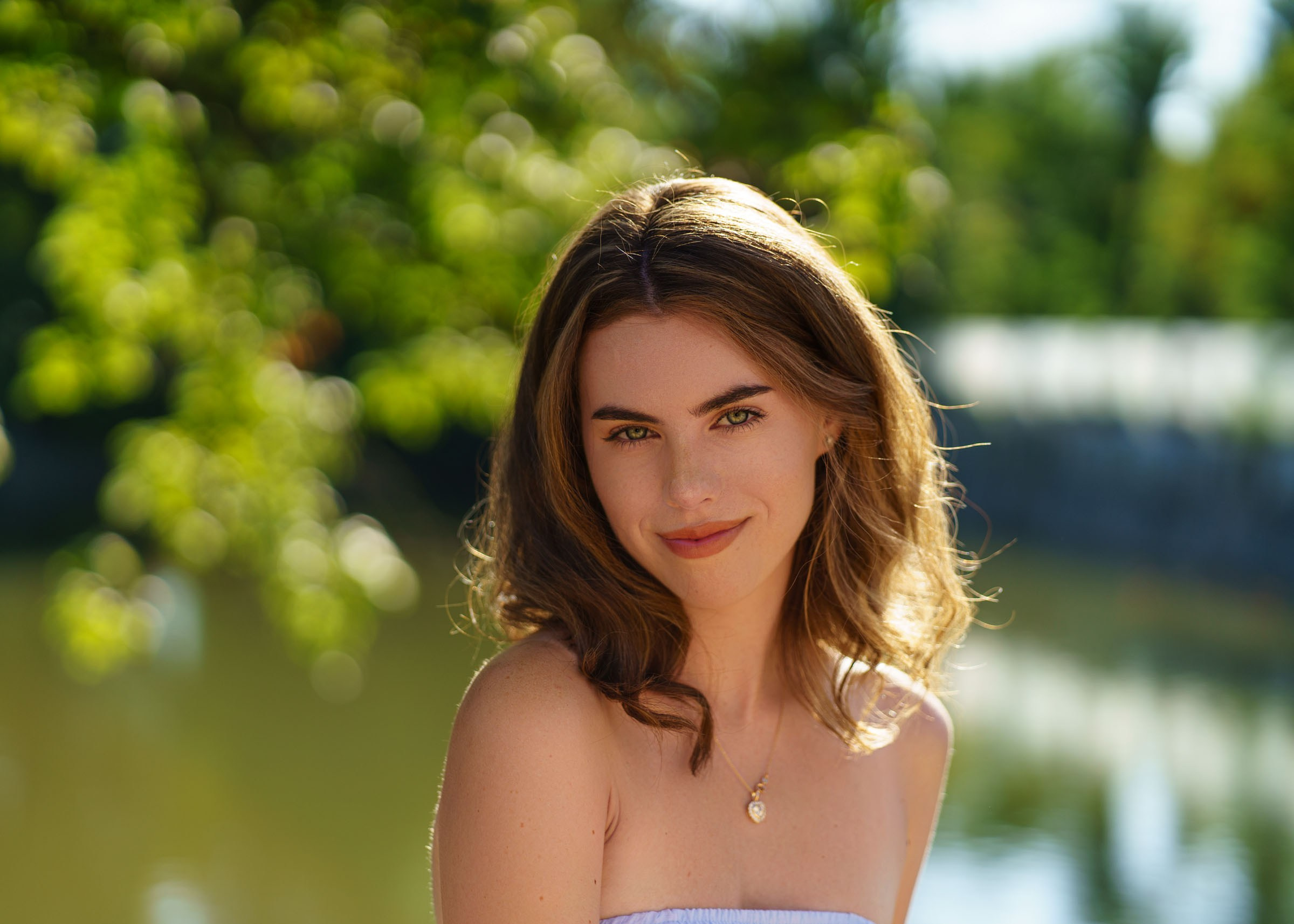 Female model portrait in Borisova Gradina park, Sofia, Bulgaria