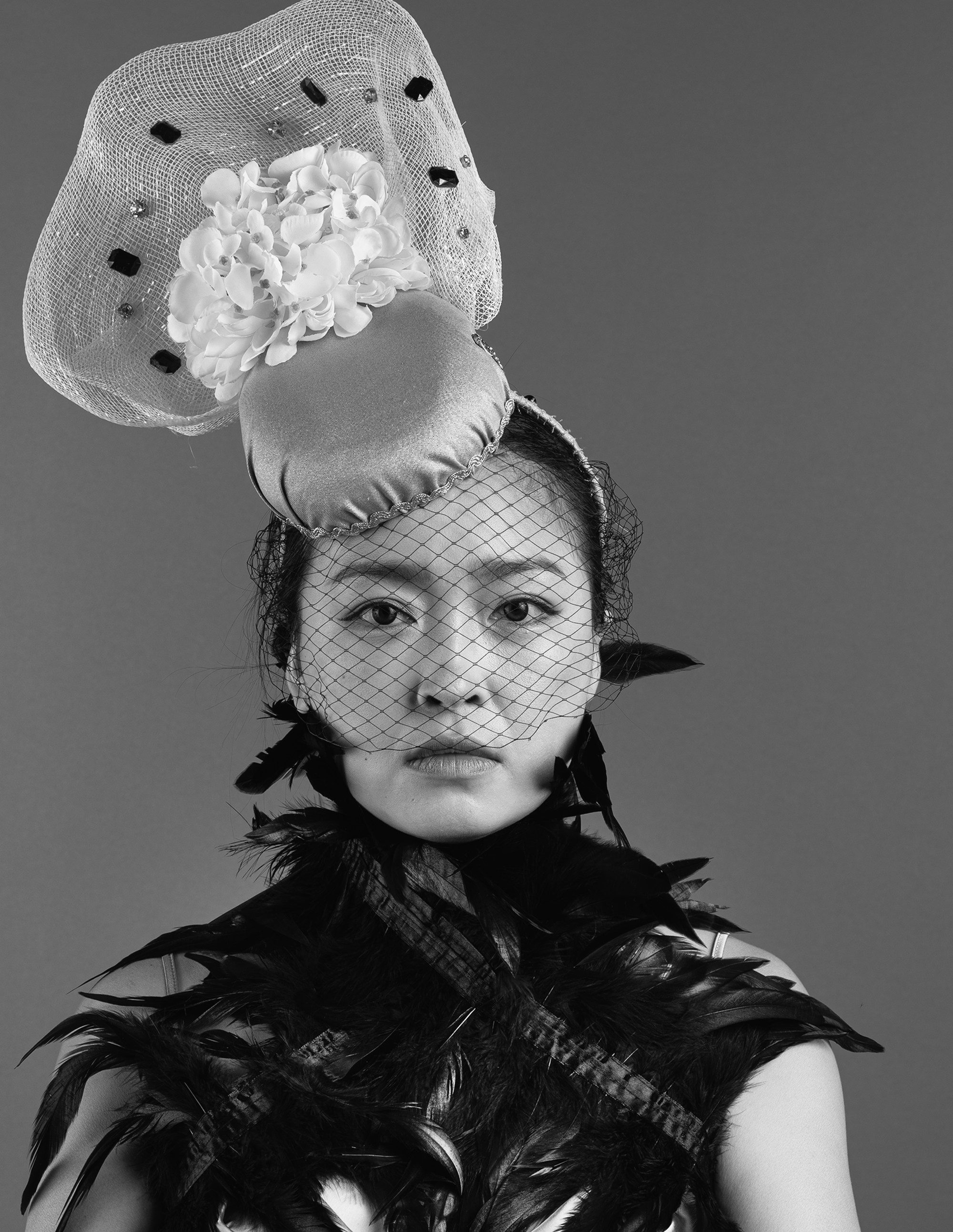 Black and White Fashion Portrait in Chennai