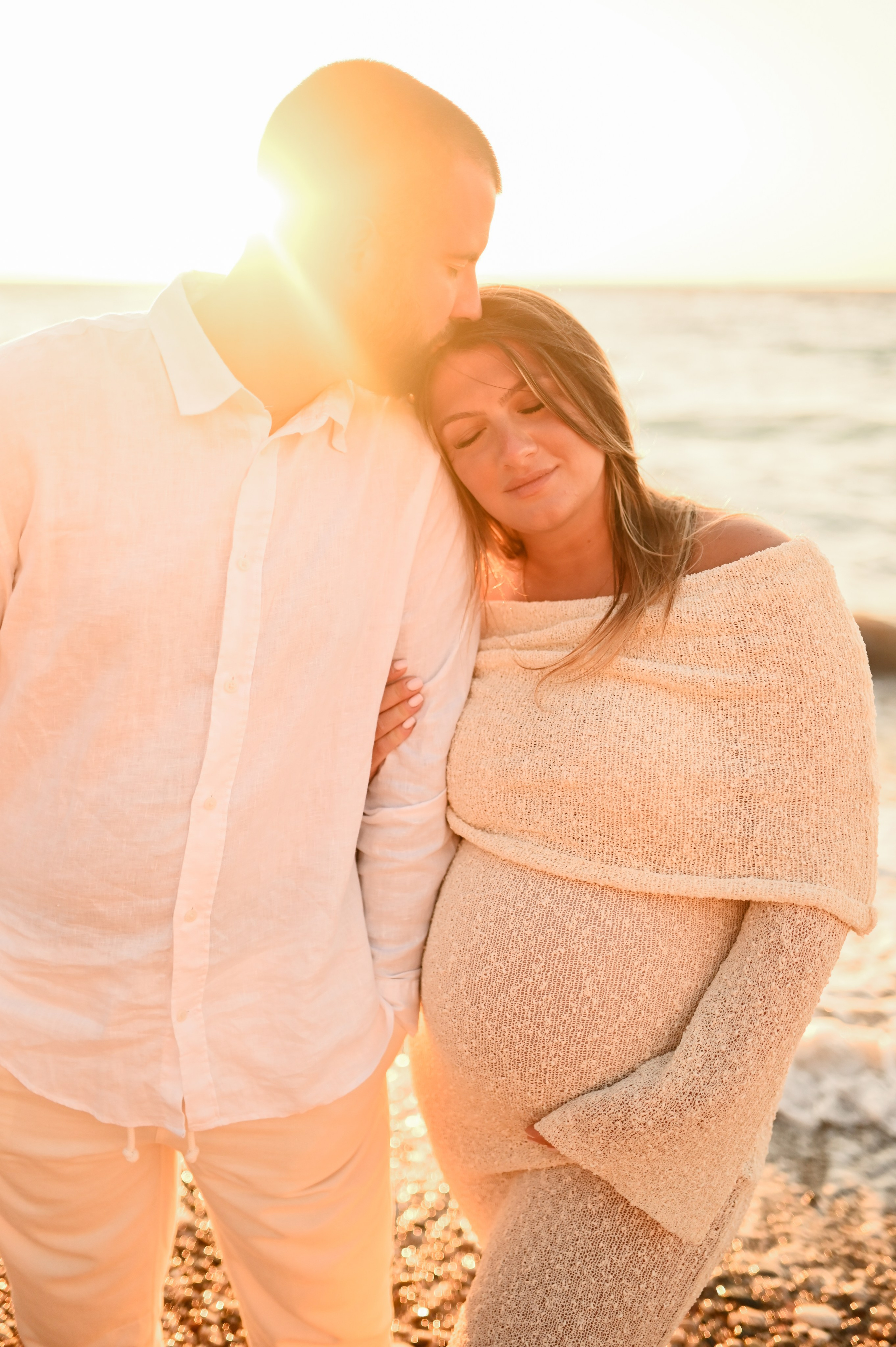 Romantic Beach Photoshoot in Rhodes — Couples & Maternity Photography at Sunset. Photographer in Rhodes Island