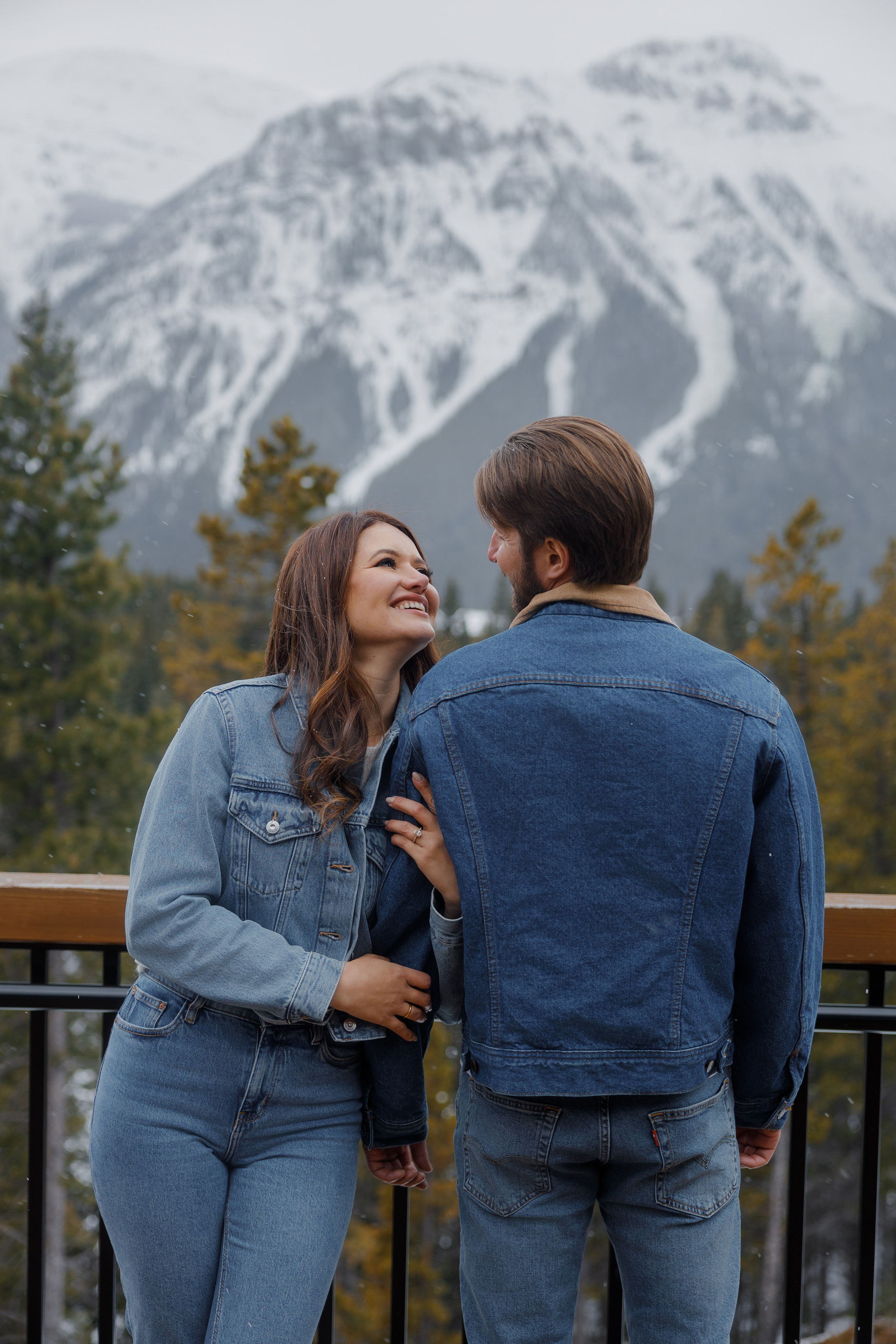 Ski engagement session. Home