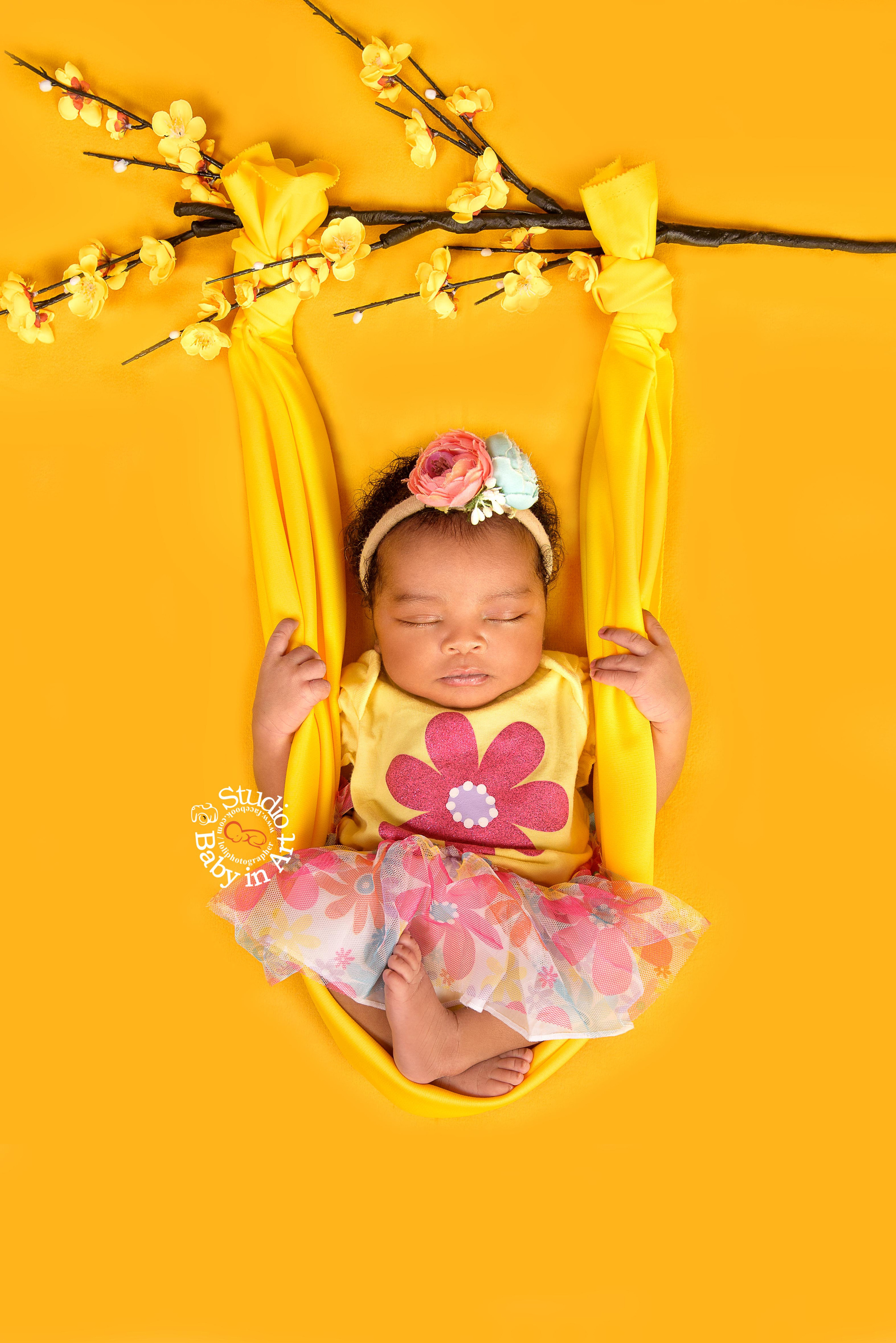 Amazing newborn black African 8 days girl swing Mombasa Nairobi Kenya