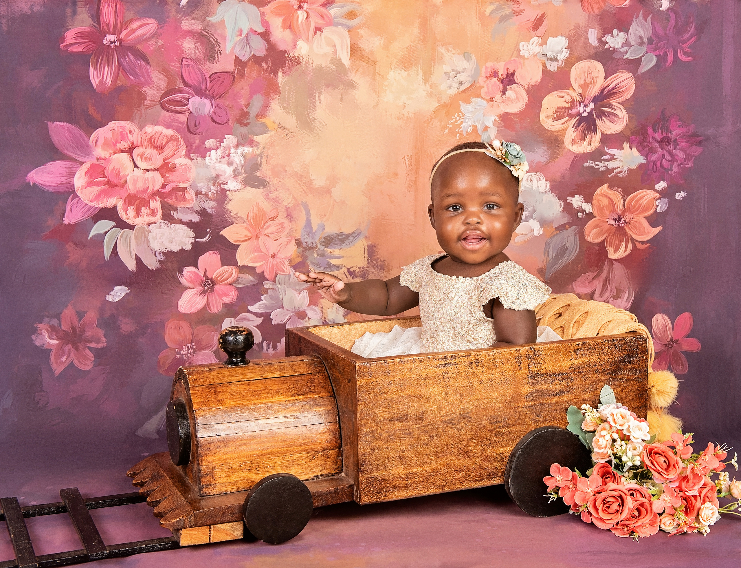 6 months baby girl cake smash balloon setup Nairobi Mombasa Kenya. Newborn, Baby, Maternity and Family Photographer Nairobi Mombasa Kenya