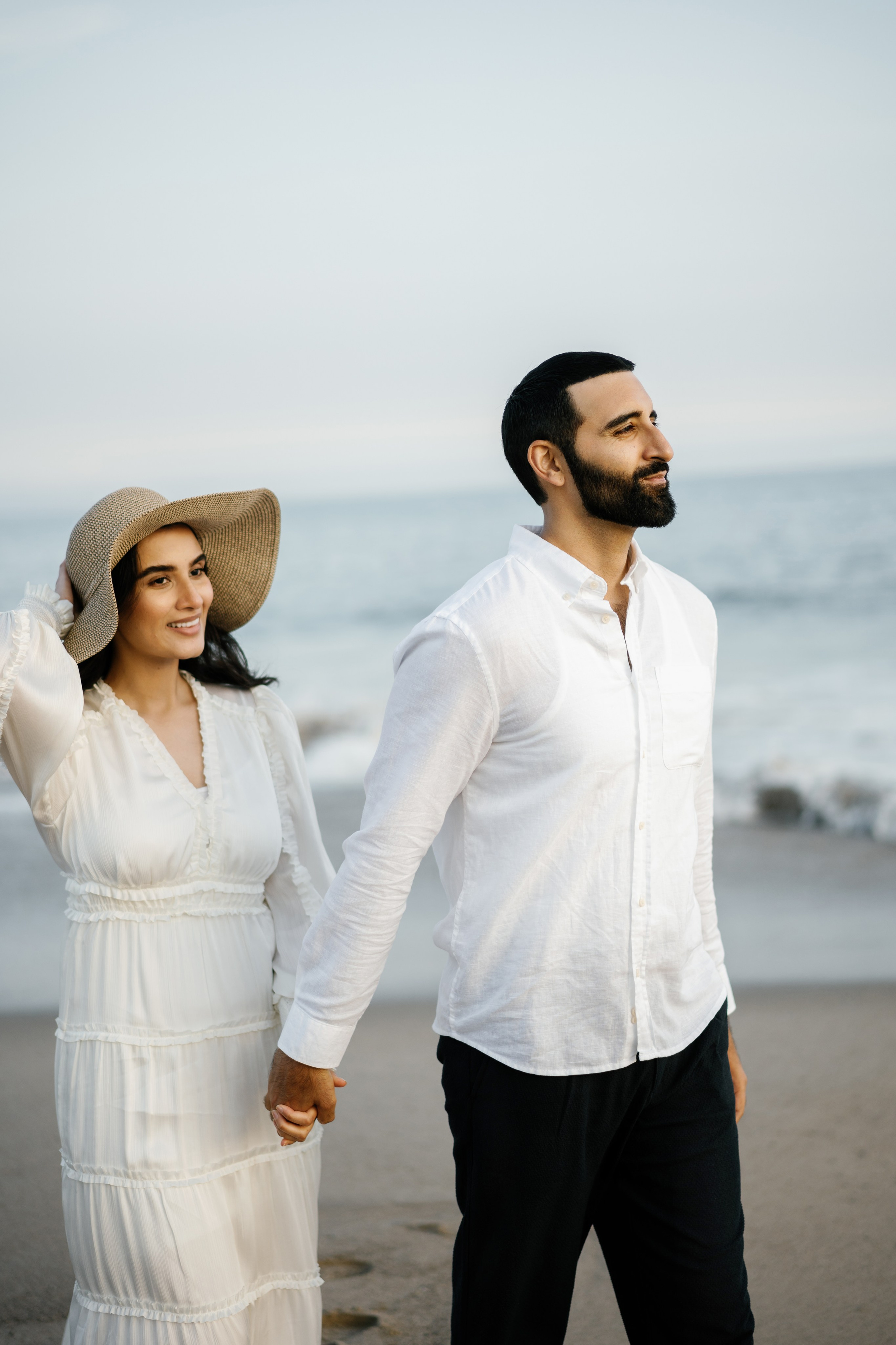 Santa Monica Sunset Engagement Photoshoot. Wedding Photography & Videography Team in California, Los Angeles, San Francisco, San Diego and Travel