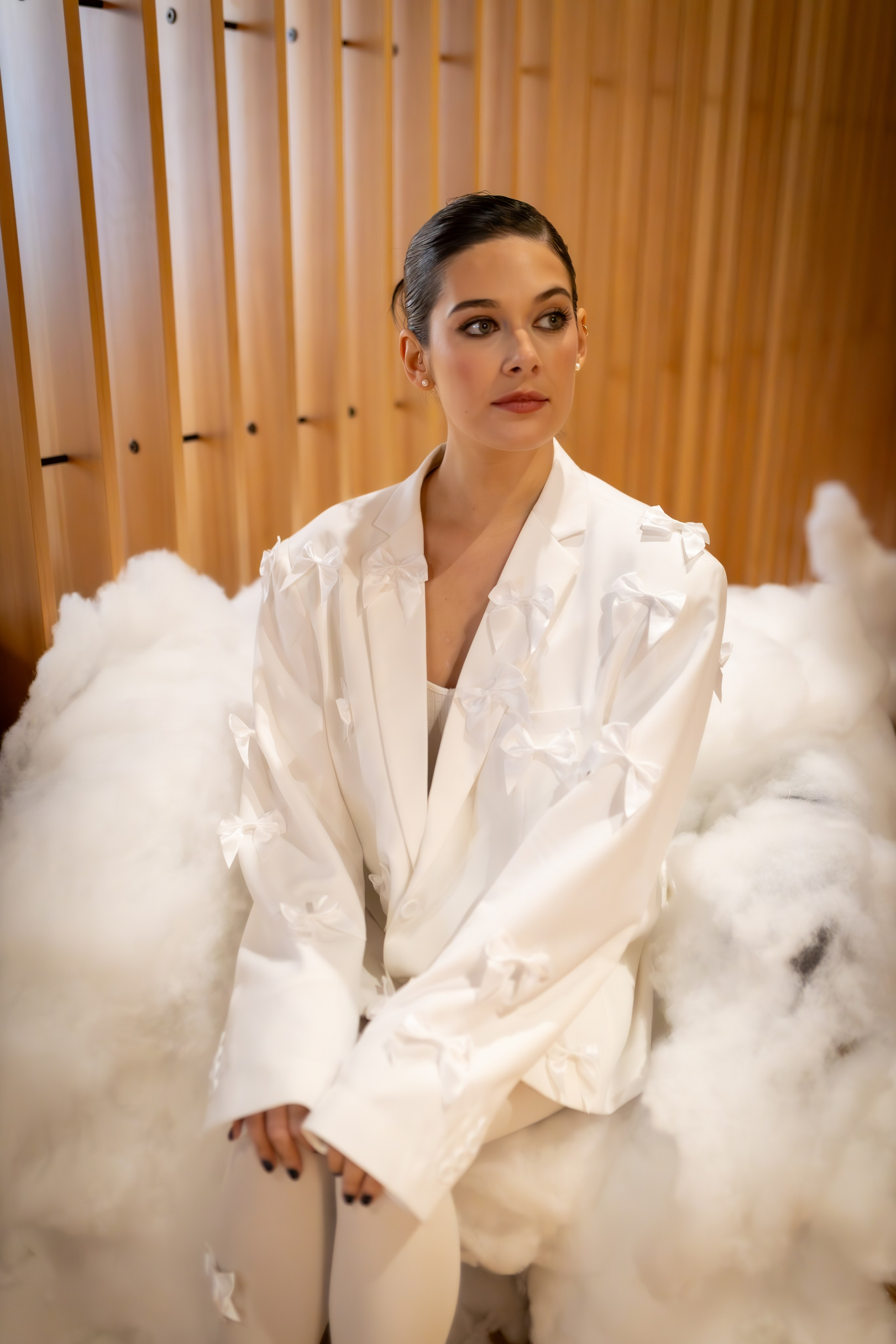 Bold & Timeless: Shelby Morisseau’s Unstoppable Elegance in White. ProFly.club — Professional aerial filming in Calgary