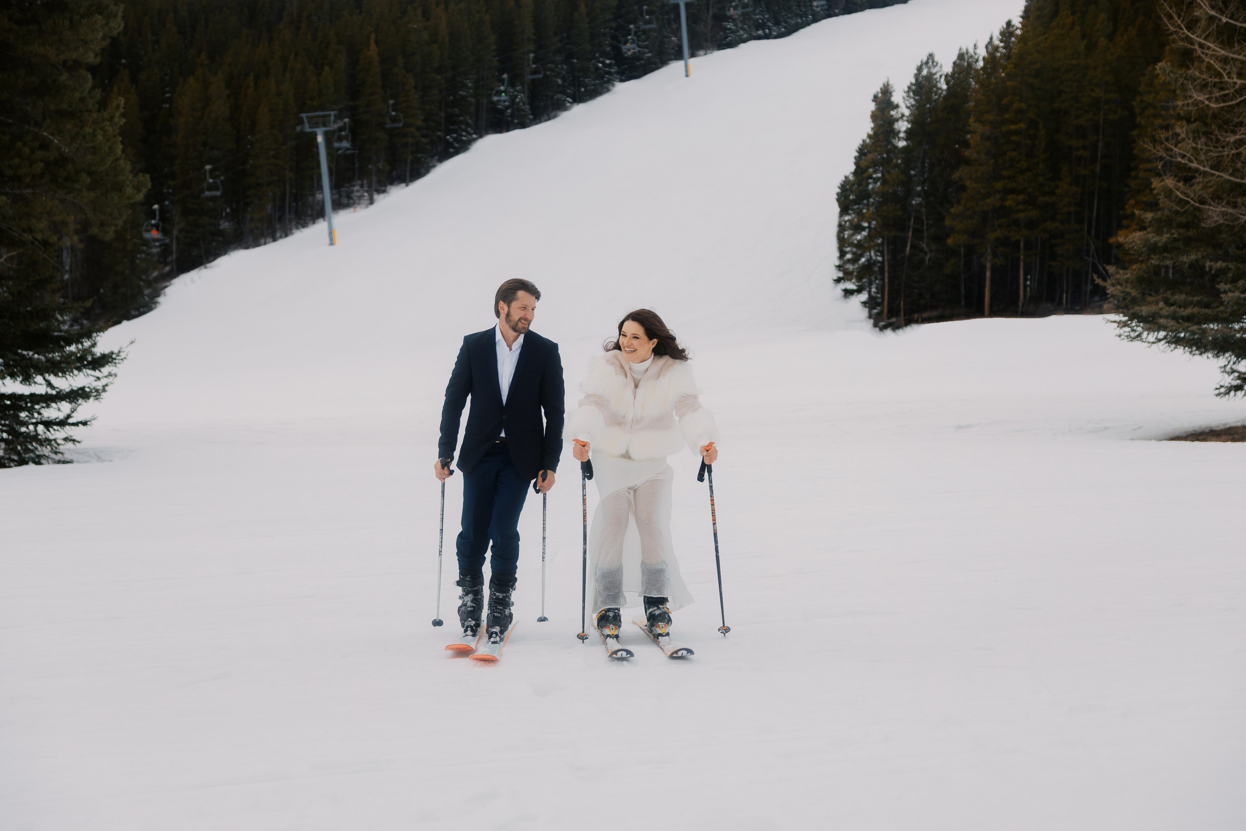 Ski engagement session. Home