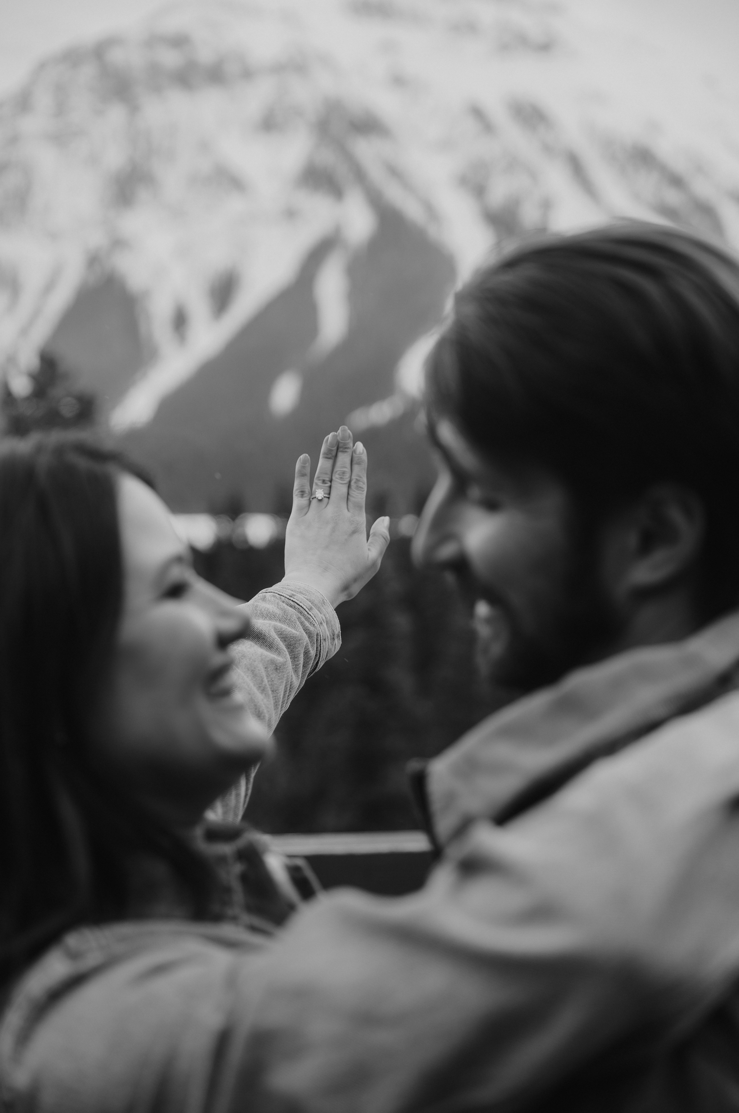 Ski engagement session. Home