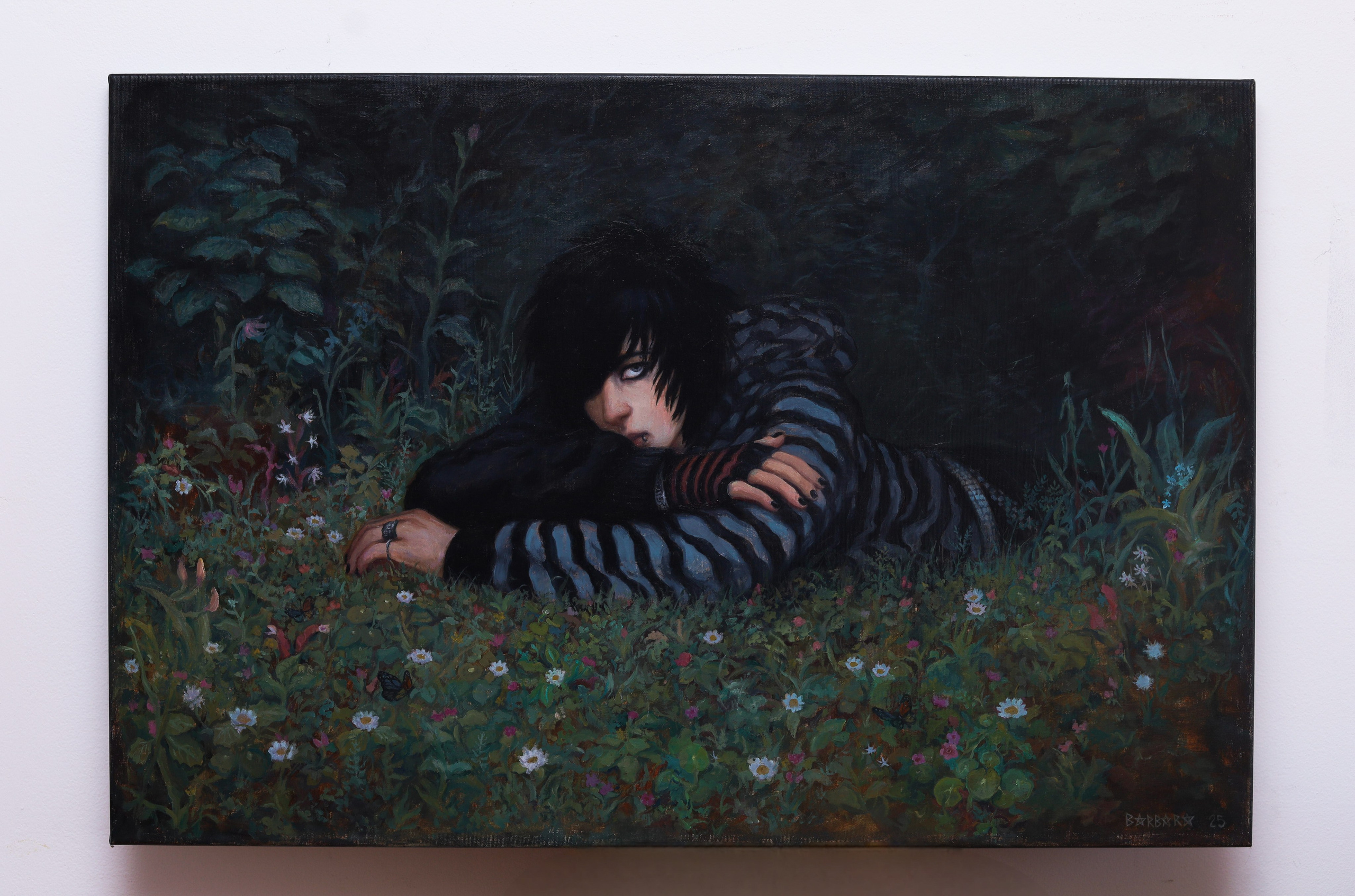 Go Touch Grass! , oil on canvas, Barbara Cabral. Barbara Cabral