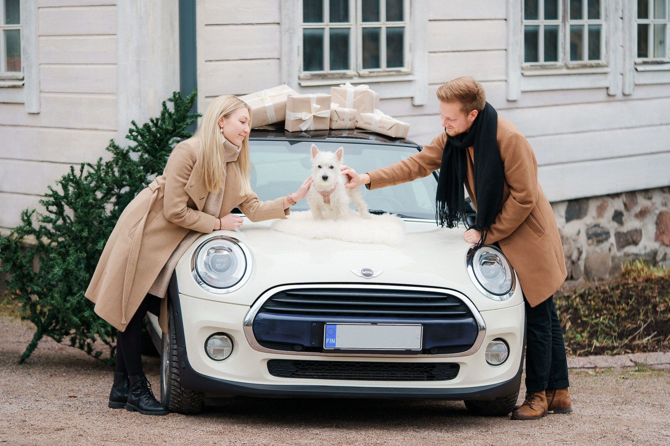 Joulukorttikuvaus miljöössä