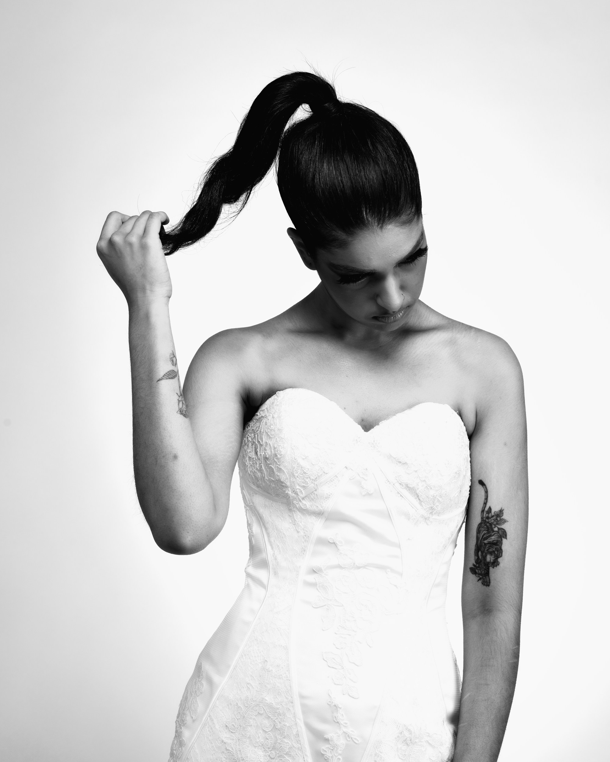 Black and White Fashion Portrait in Chennai