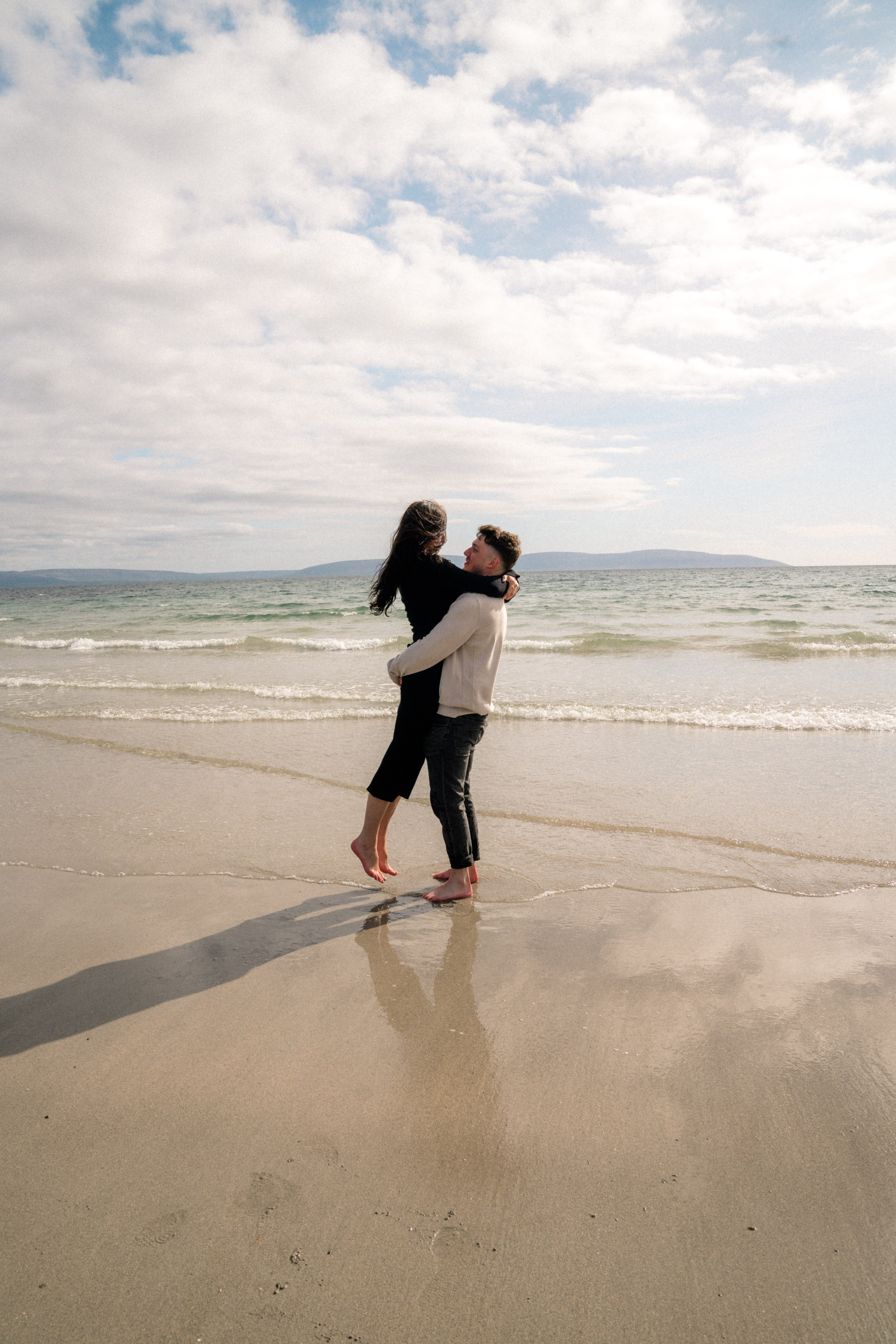 Proposal at Silverstrand Beach, co Galway. Wedding and family photographer Ireland