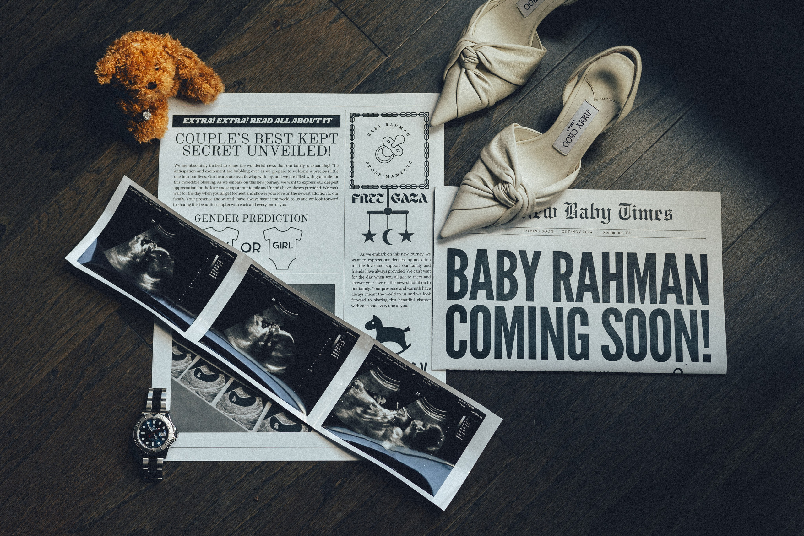 Baby Rahman Announcement. Sara Eulalia | Virginia Photographer