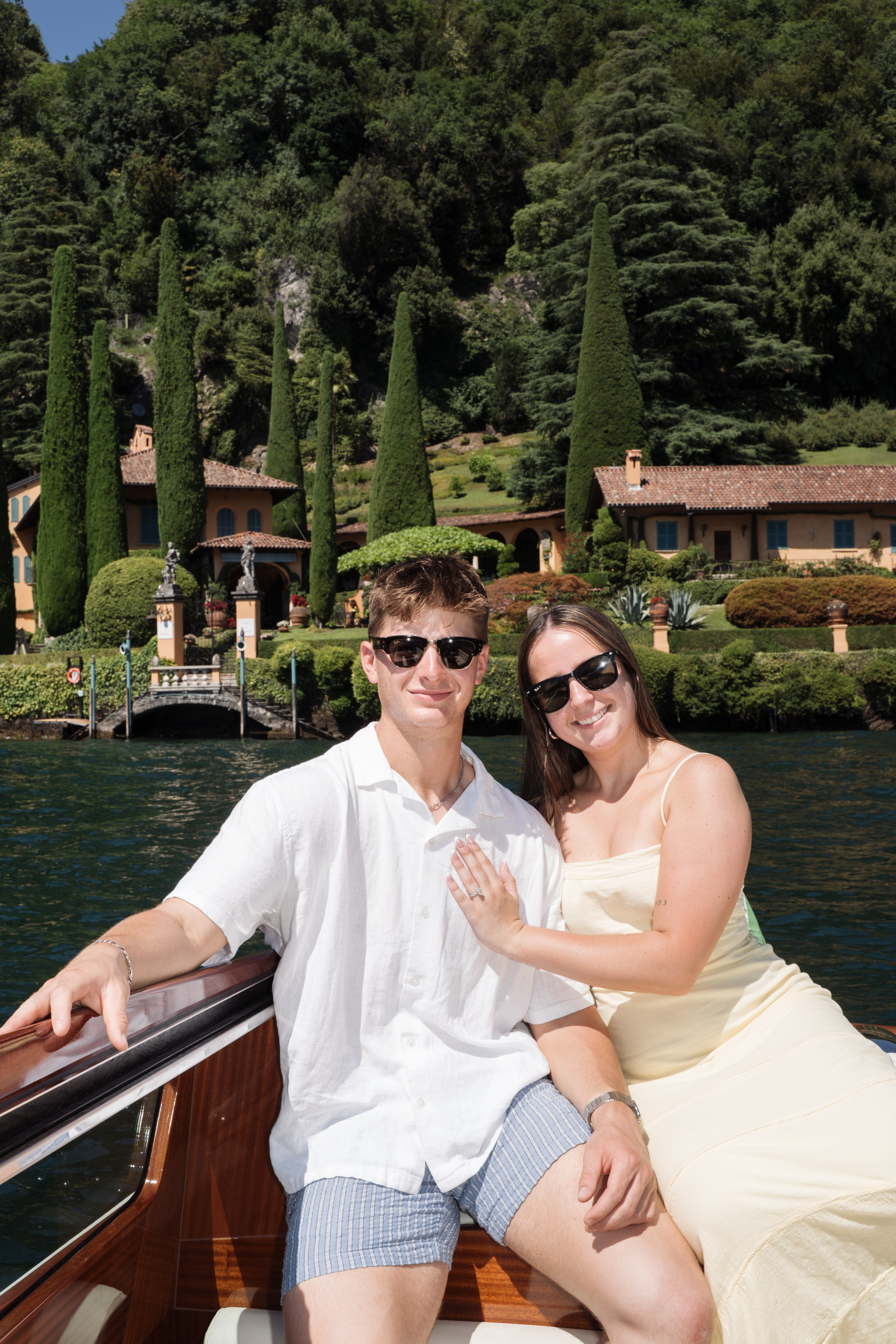 Boat Proposal in Lake Como. Lake Como Proposal Photographer | Surprise Proposals & Engagements