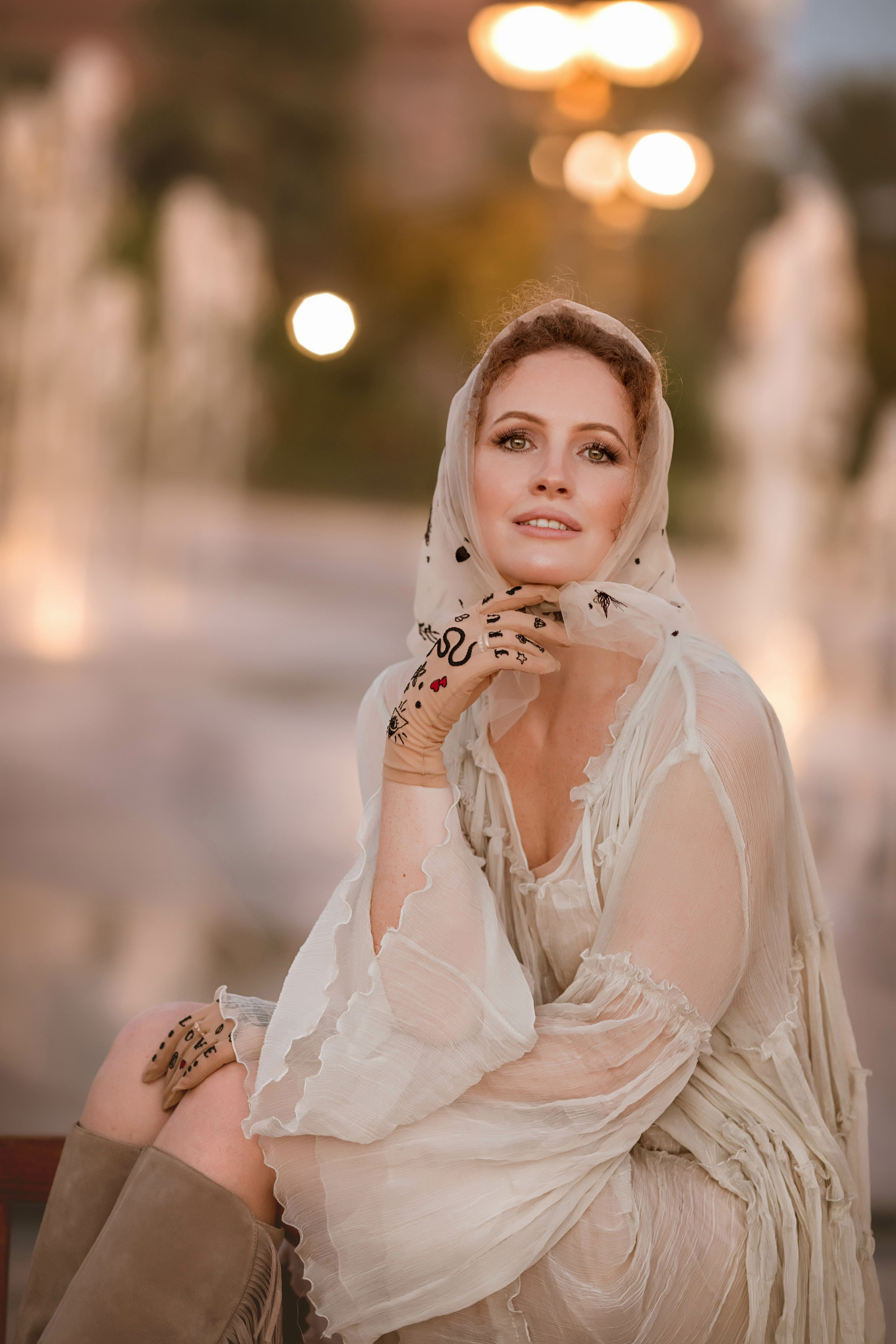 Luda. Evening on the fountain alley. Портретний та весільний фотограф Надія Онода