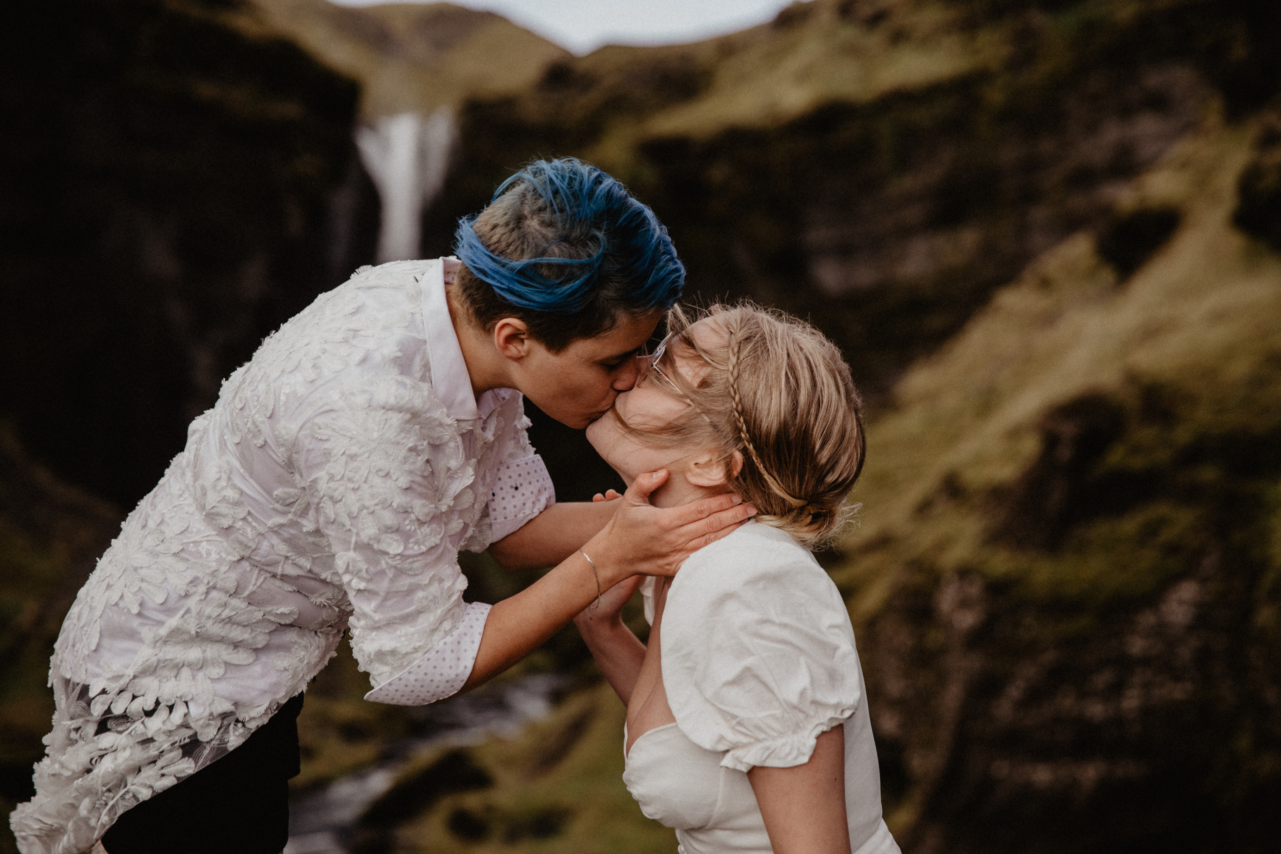 LGBT elopement in Iceland. Iceland elopement photographer & videographer