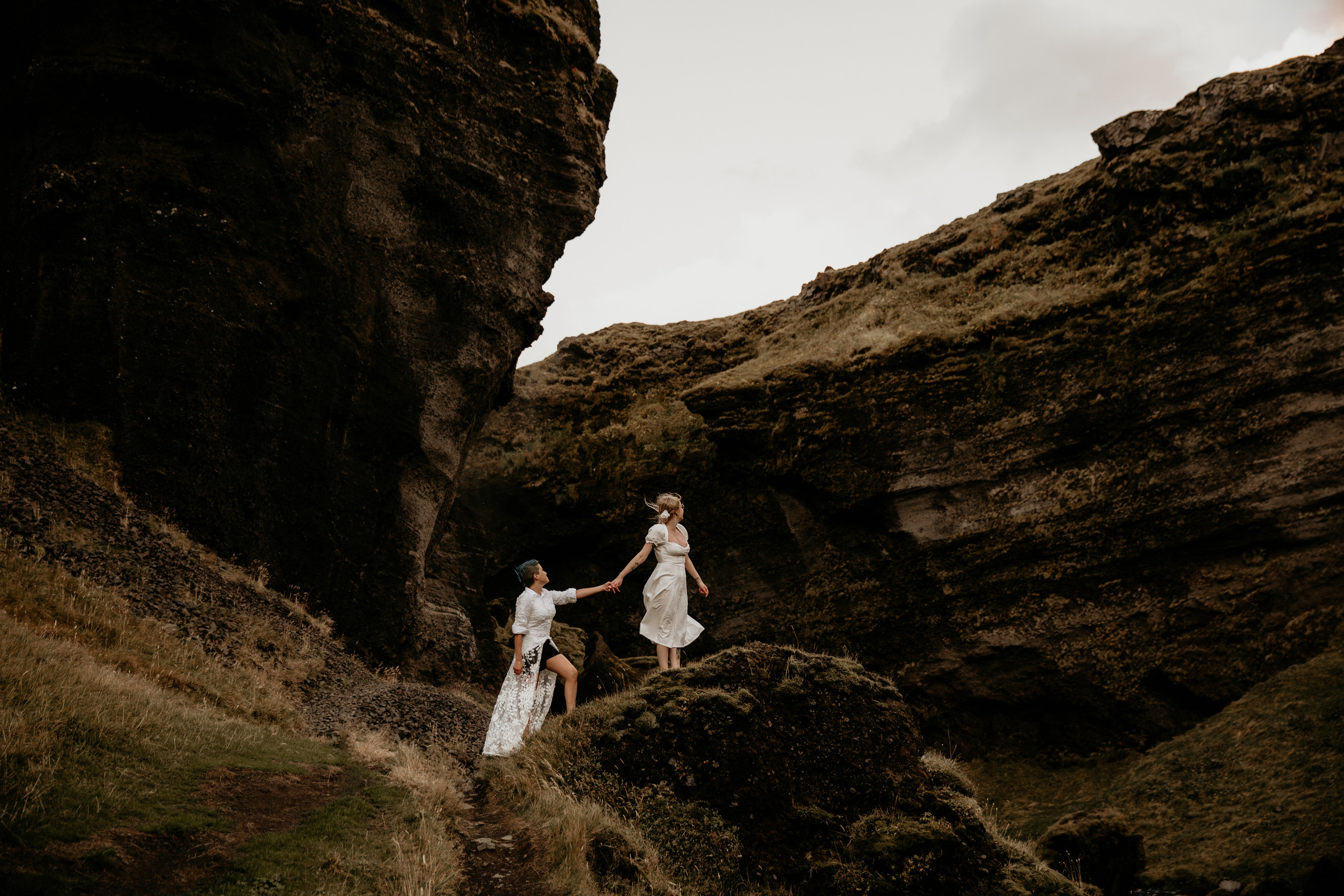 LGBT elopement in Iceland. Iceland elopement photographer & videographer