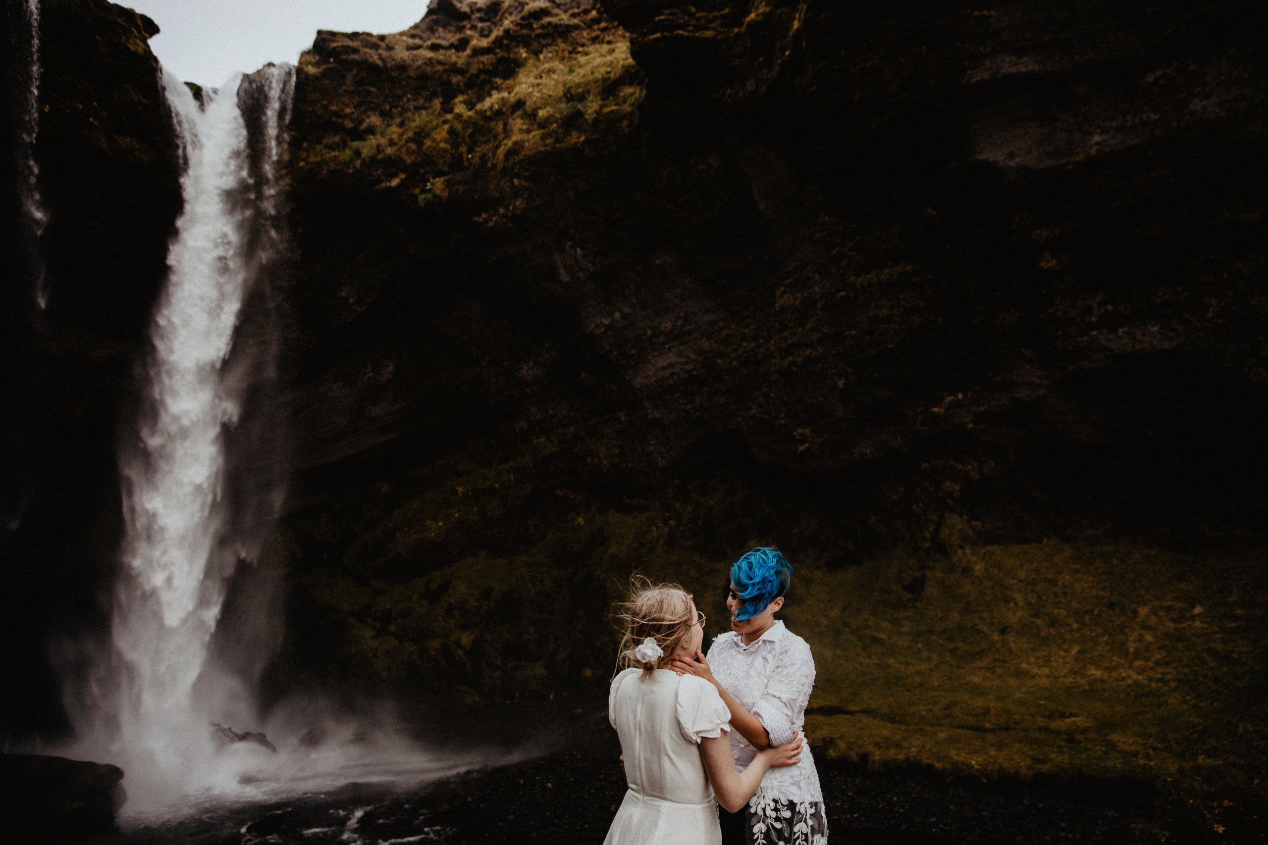 LGBT elopement in Iceland. Iceland elopement photographer & videographer