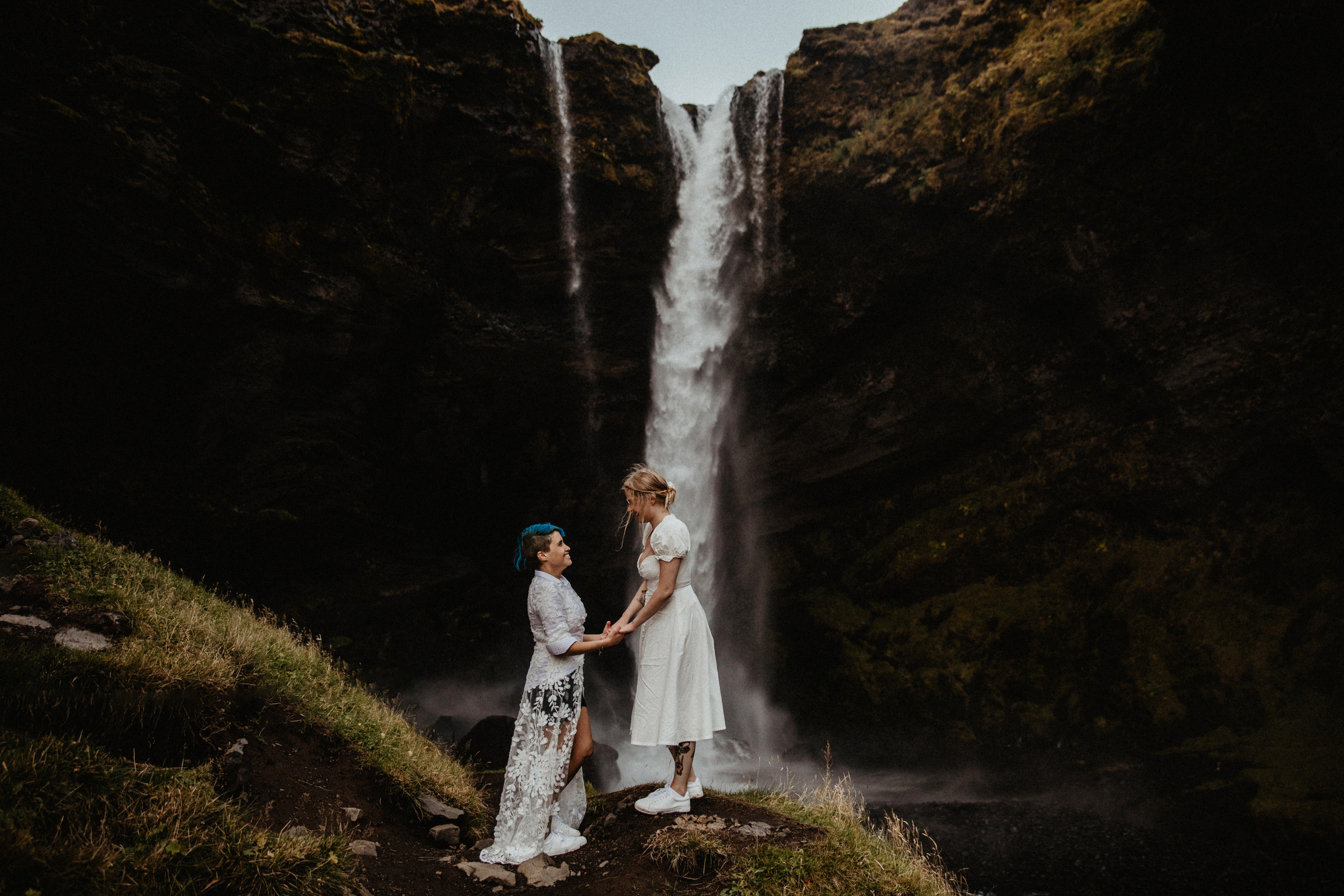 LGBT elopement in Iceland. Iceland elopement photographer & videographer