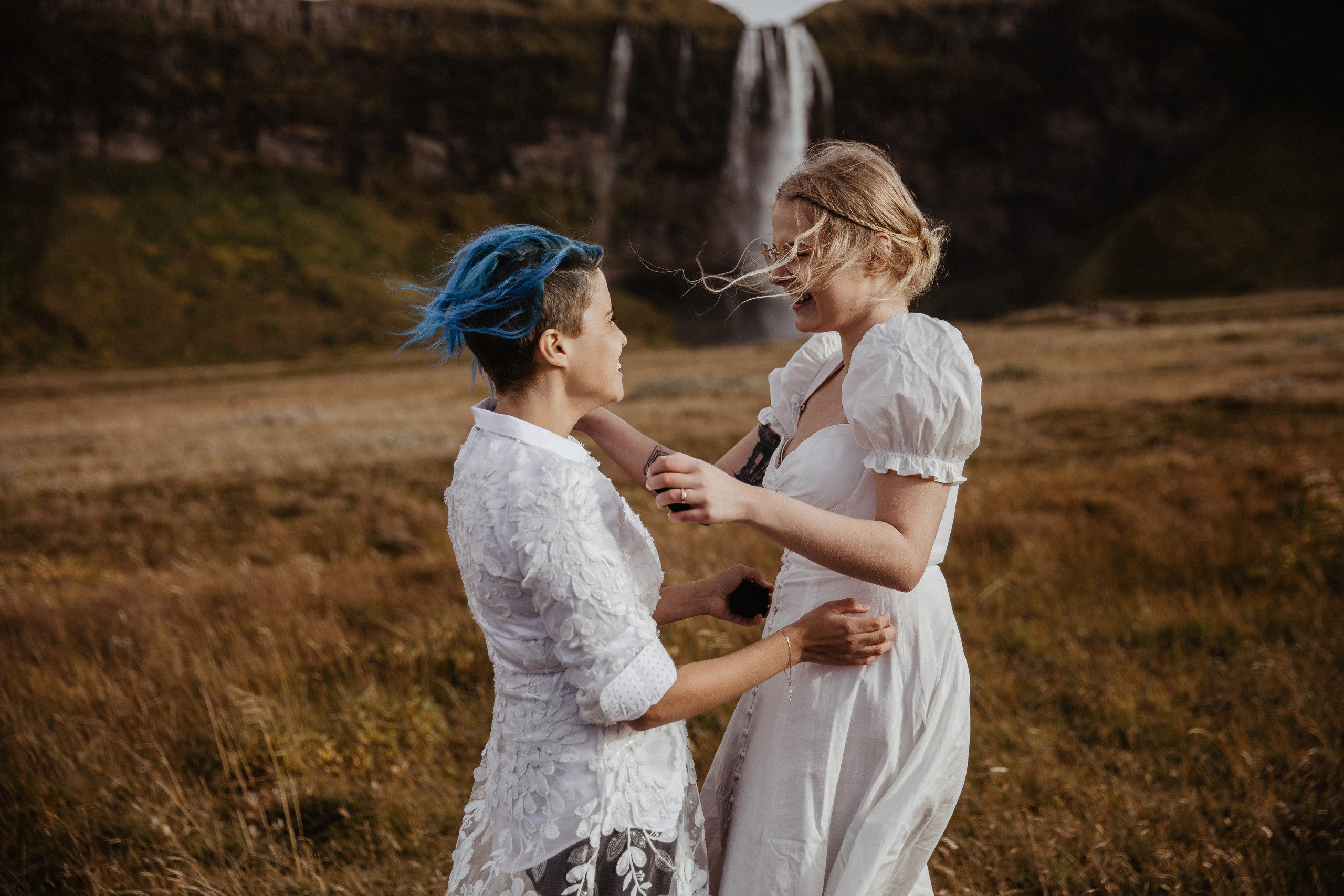 LGBT elopement in Iceland. Iceland elopement photographer & videographer
