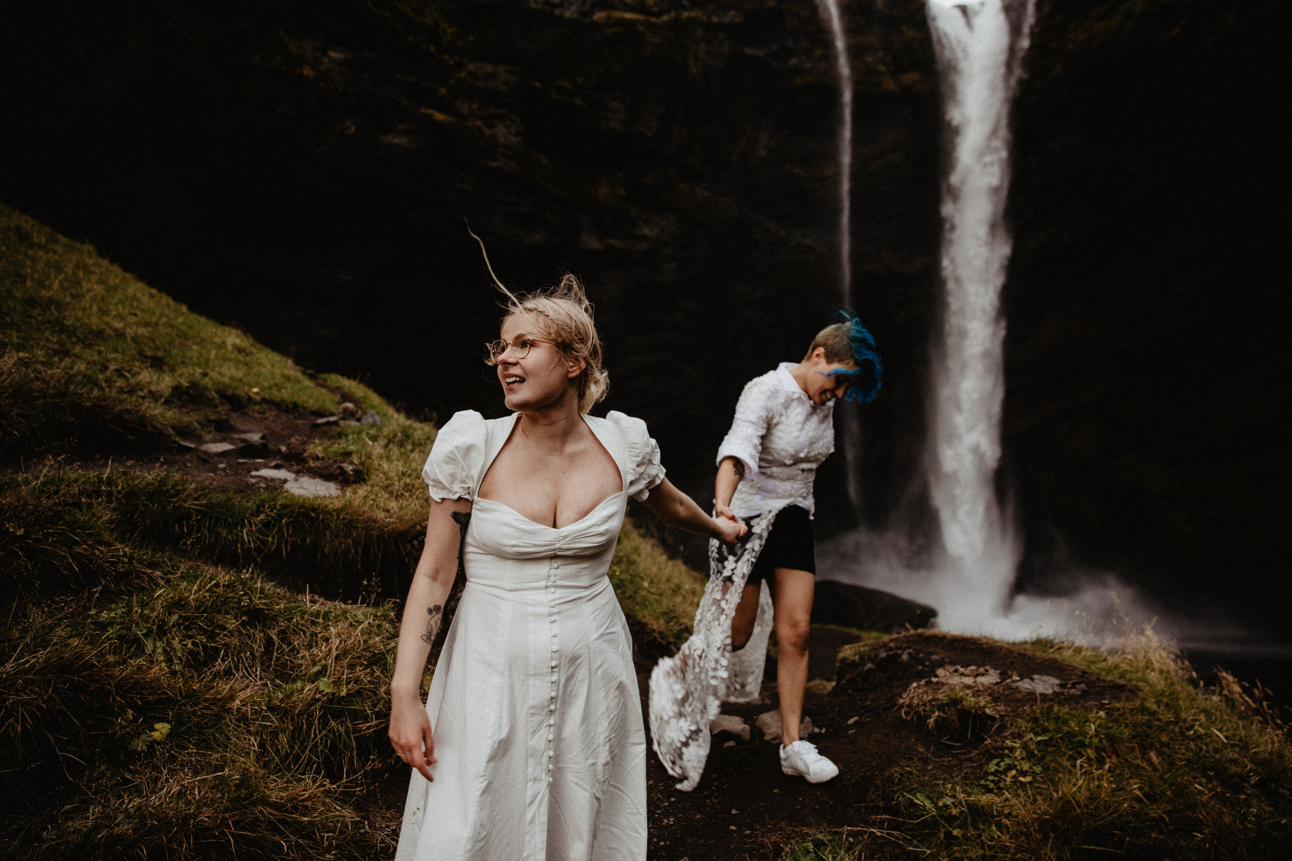 LGBT elopement in Iceland. Iceland elopement photographer & videographer
