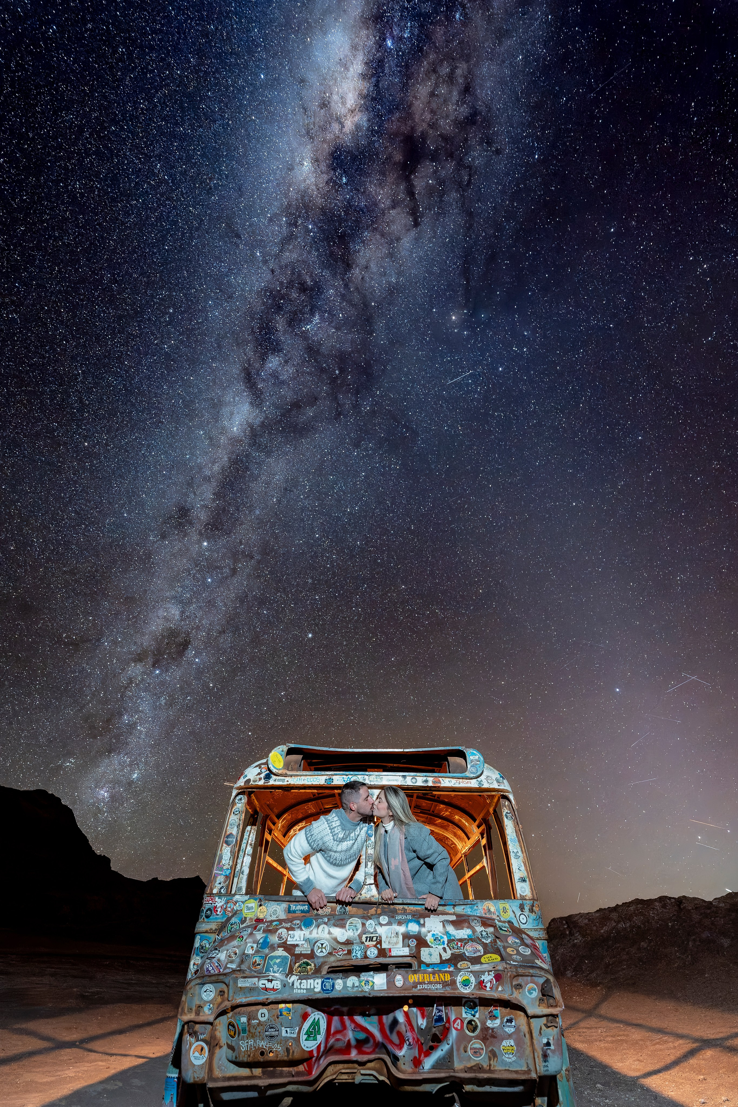 Vallecito Noturno — Pedido de casamento. Fotografo en San Pedro de Atacama