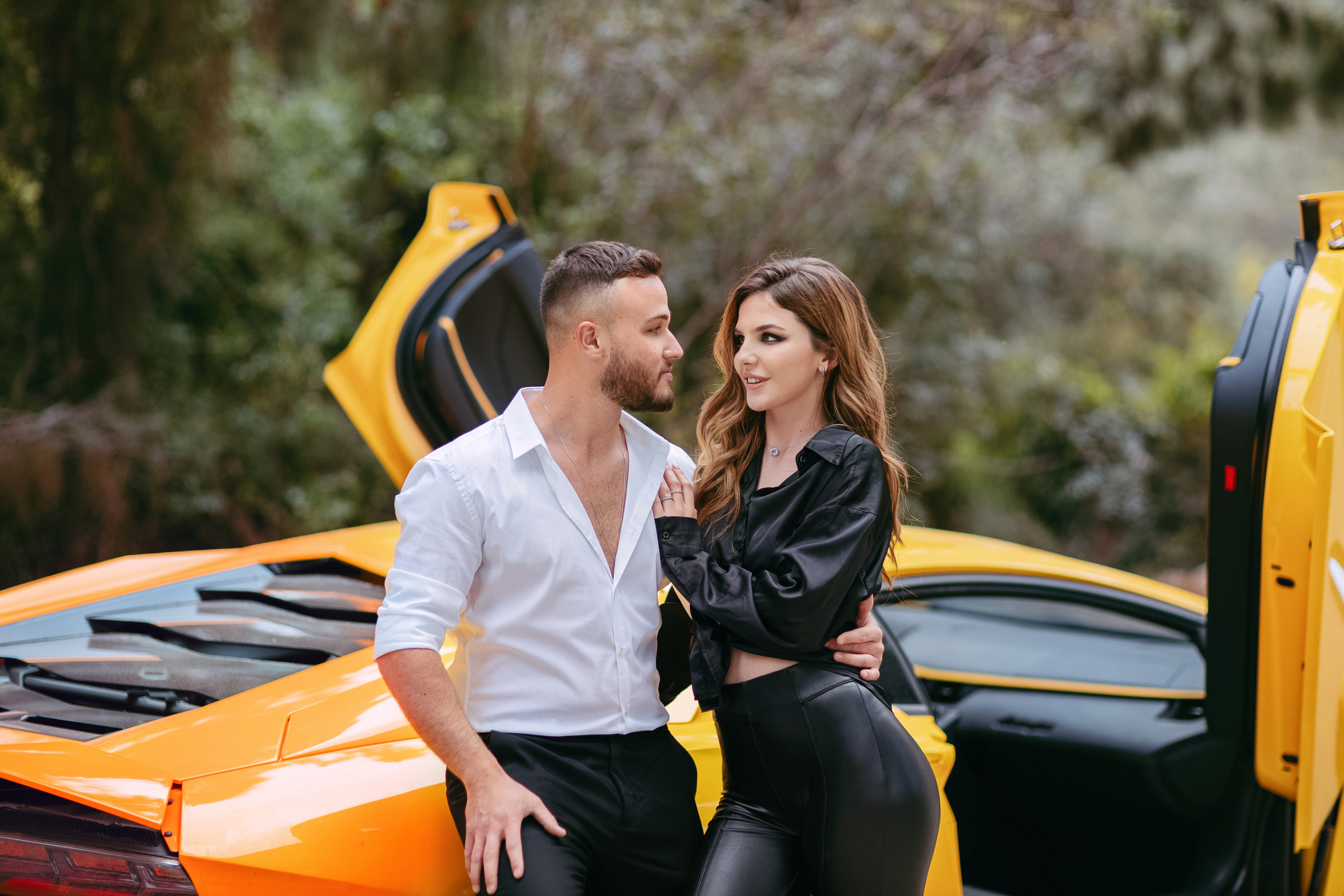 Shooting for Arina with lamborghini car, Yarka. Home