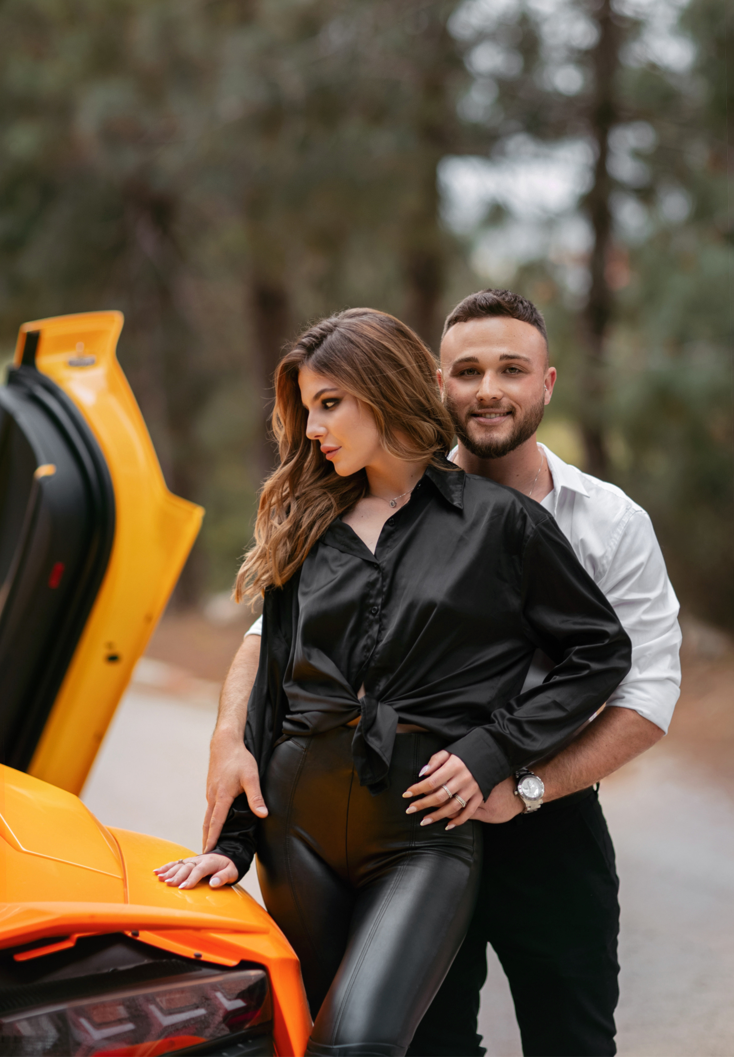 Shooting for Arina with lamborghini car, Yarka. Home