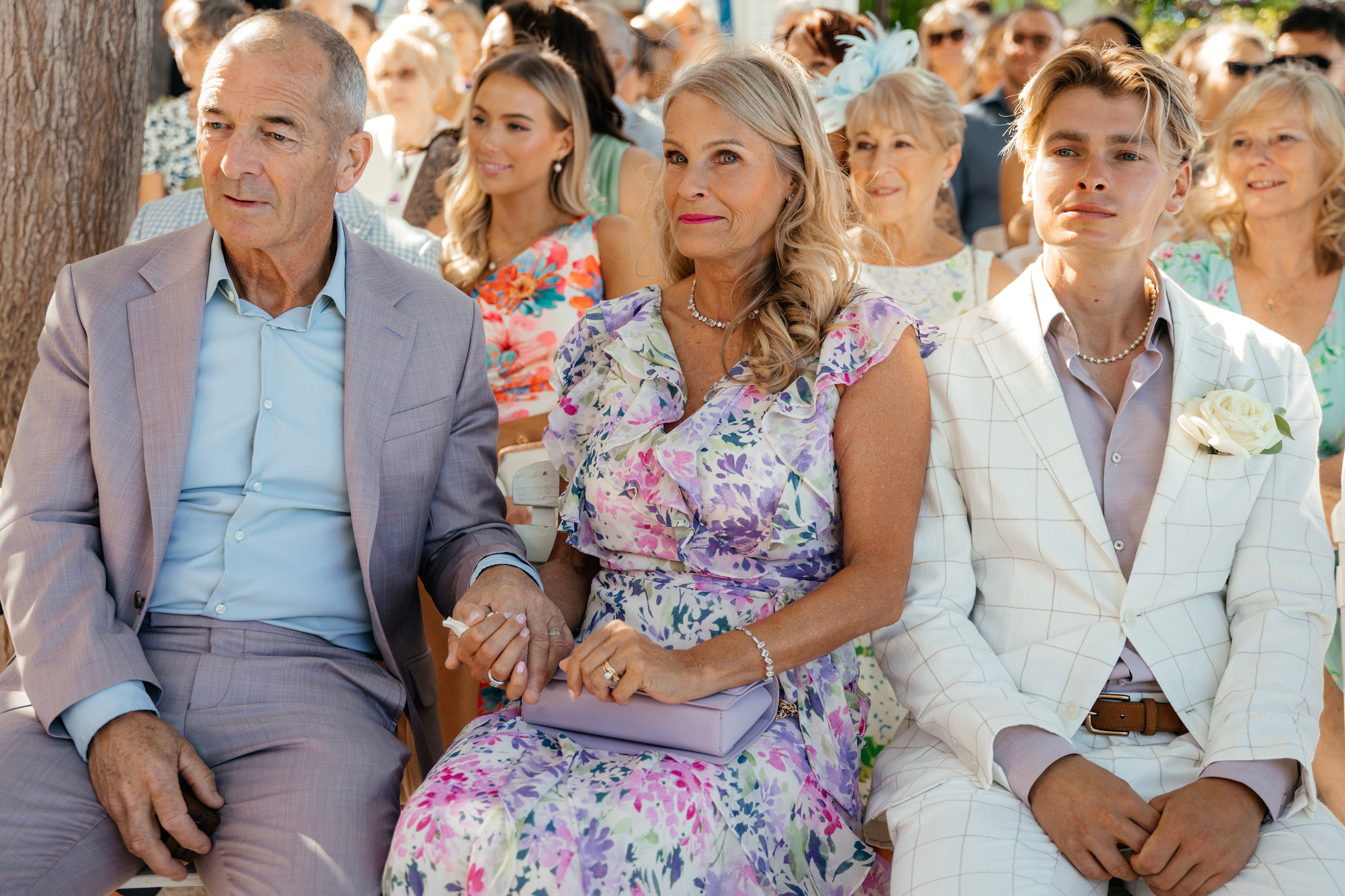 The guests in a wedding in Lindos, Rhodes, Greece