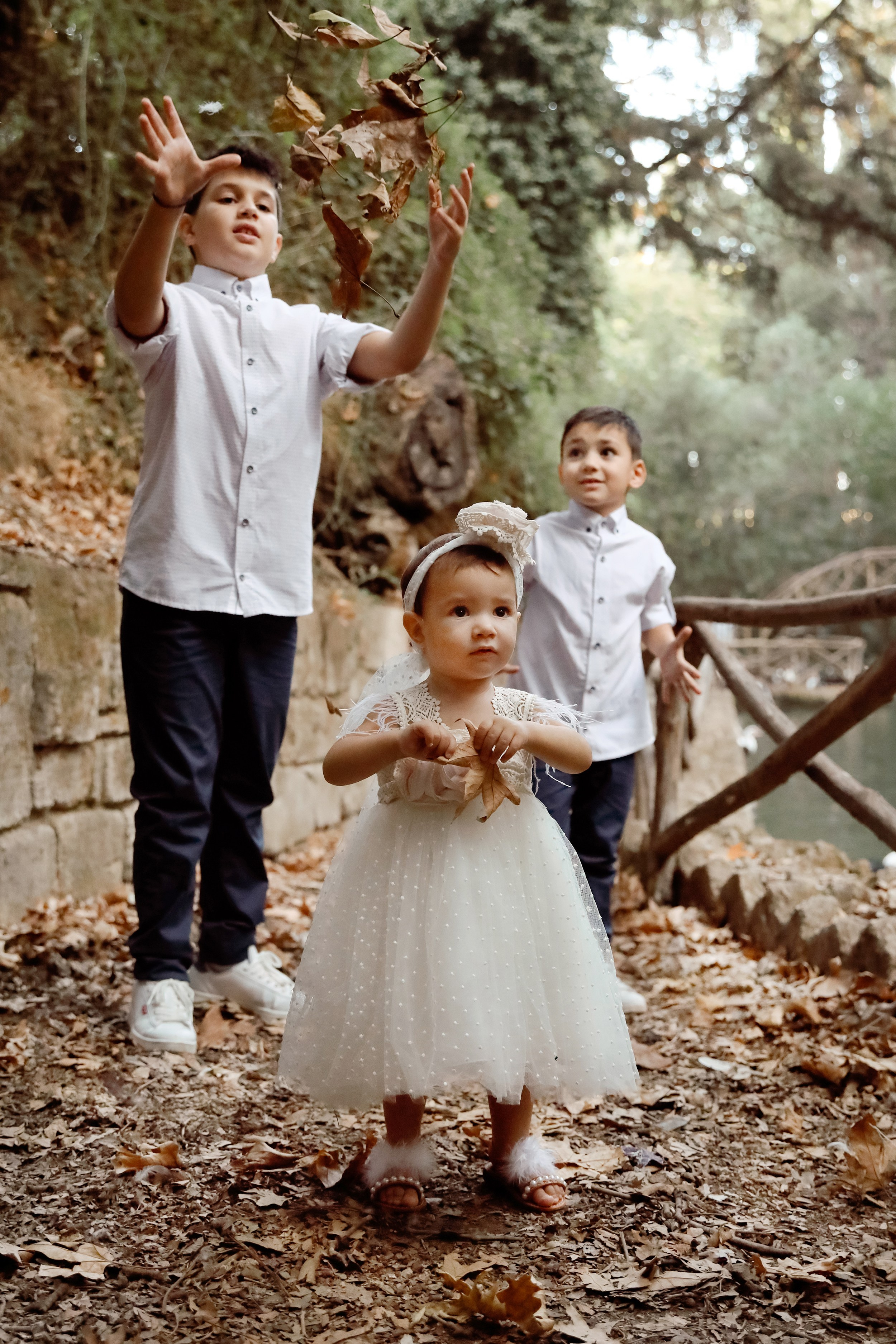 Children are enjoying its time in a park. Greece, Rhodes island