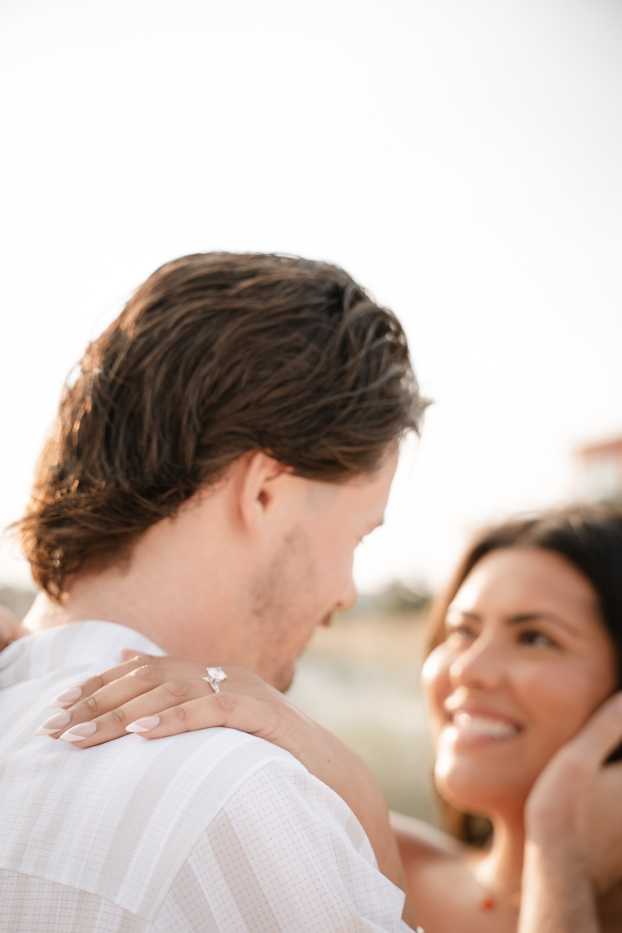 Engagement photoshoot on the Atlantic City beach. Portrait and wedding photographer in New York