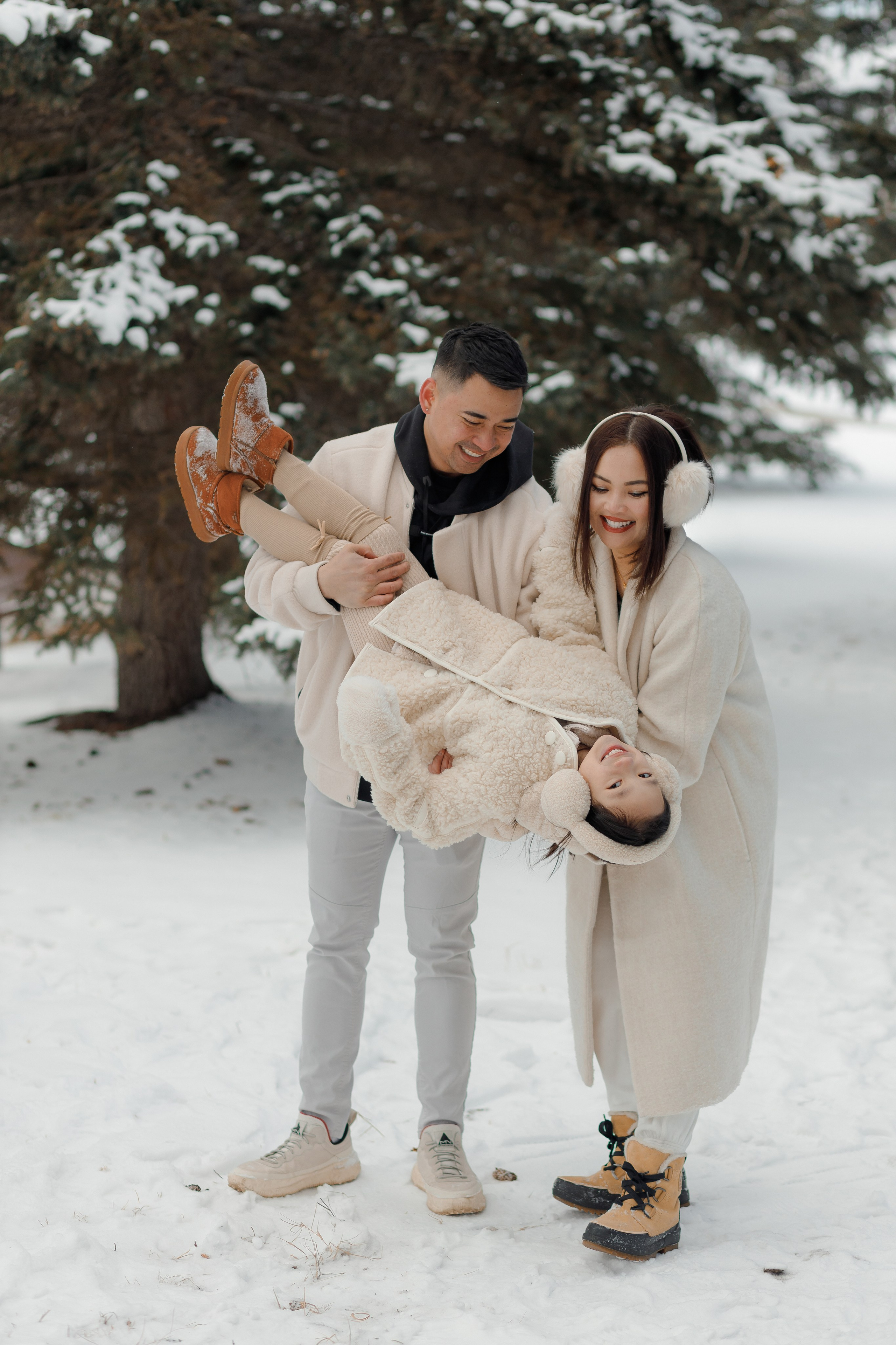 Family winter story. Home