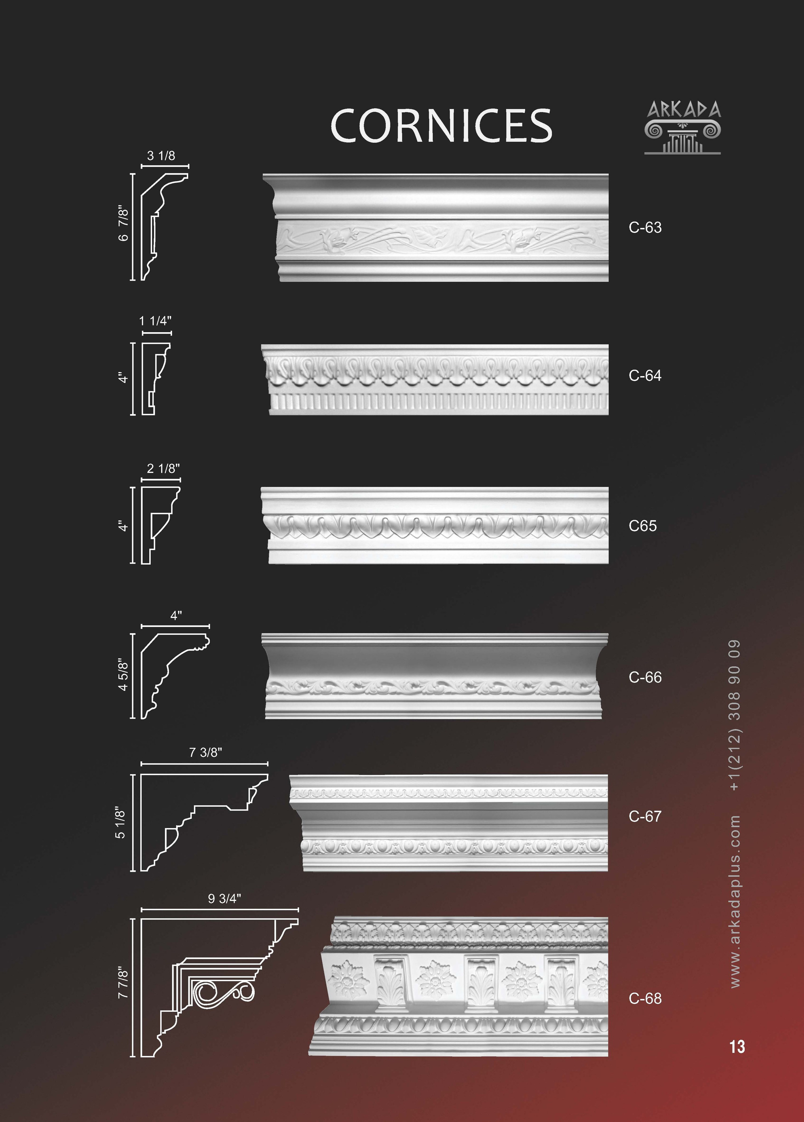 Catalog pages. Plaster molding