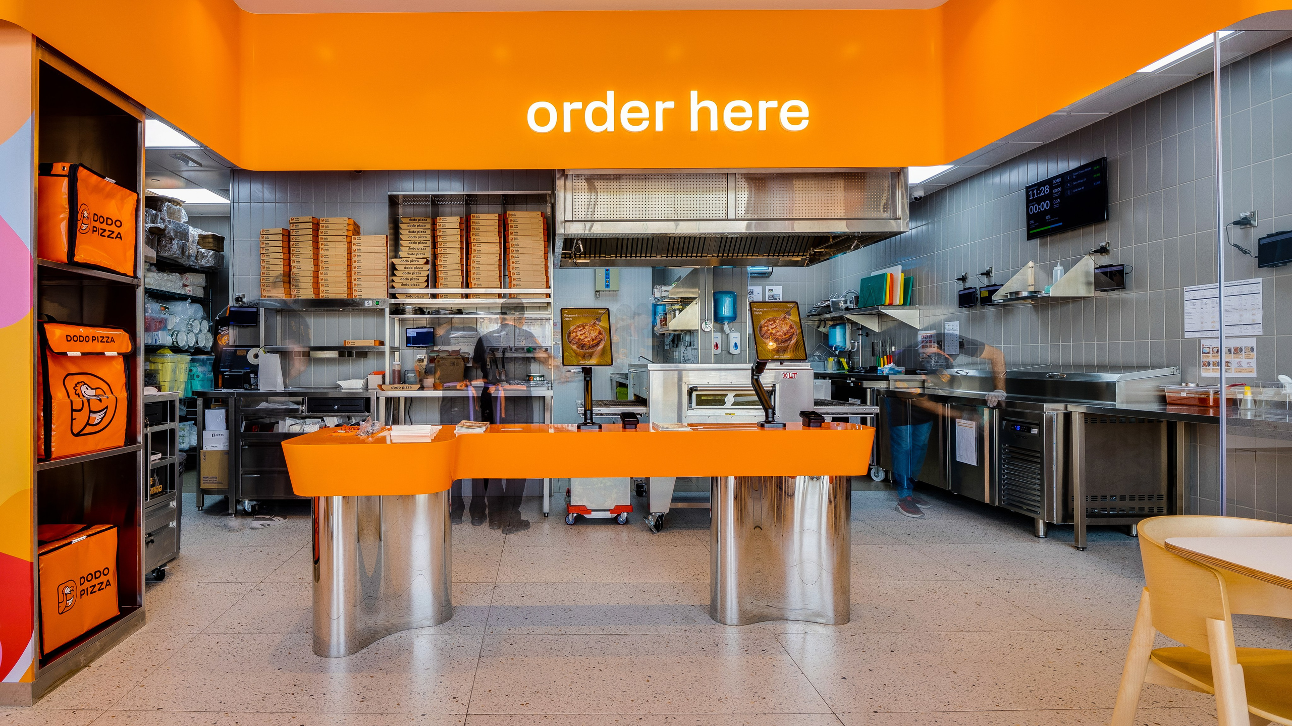 Commercial Interior Photography — Dodo Pizza Café in Dubai. Hotel Photographer in Dubai — Interiors & Commercial by Oleg Novikov