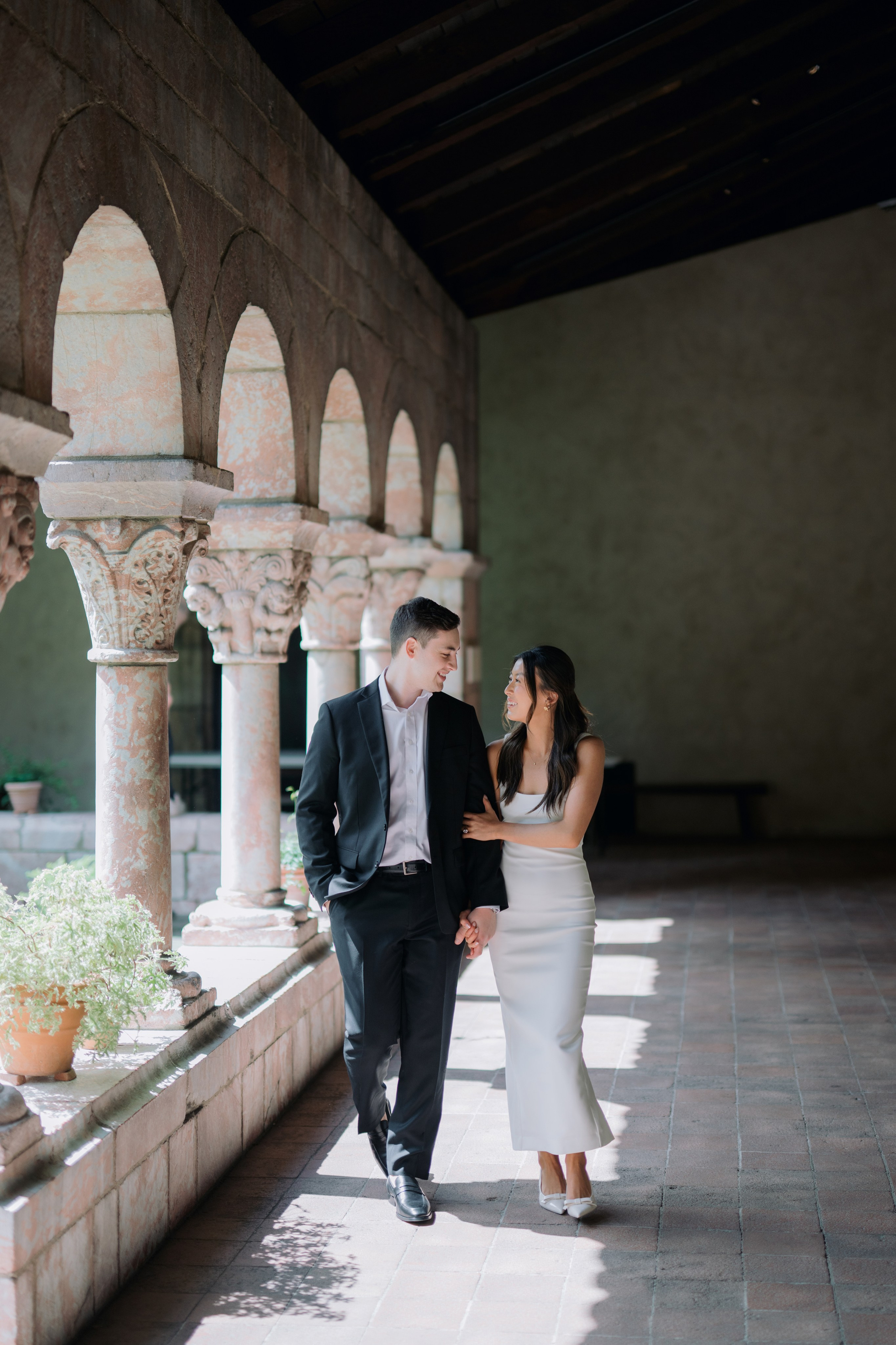 Jennifer & John. Engagement Photoshoot at The Cloisters, Fort Tryon Park